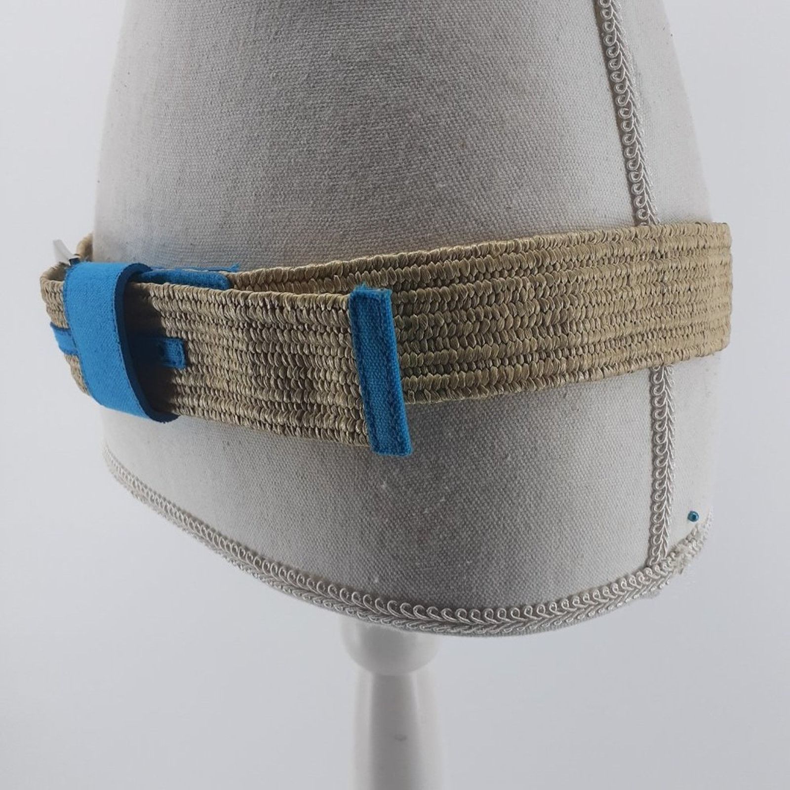 Nine West Nine West Women's Tan Bright Sky Blue Single Prong Belt XL Size ONE SIZE - 3 Thumbnail