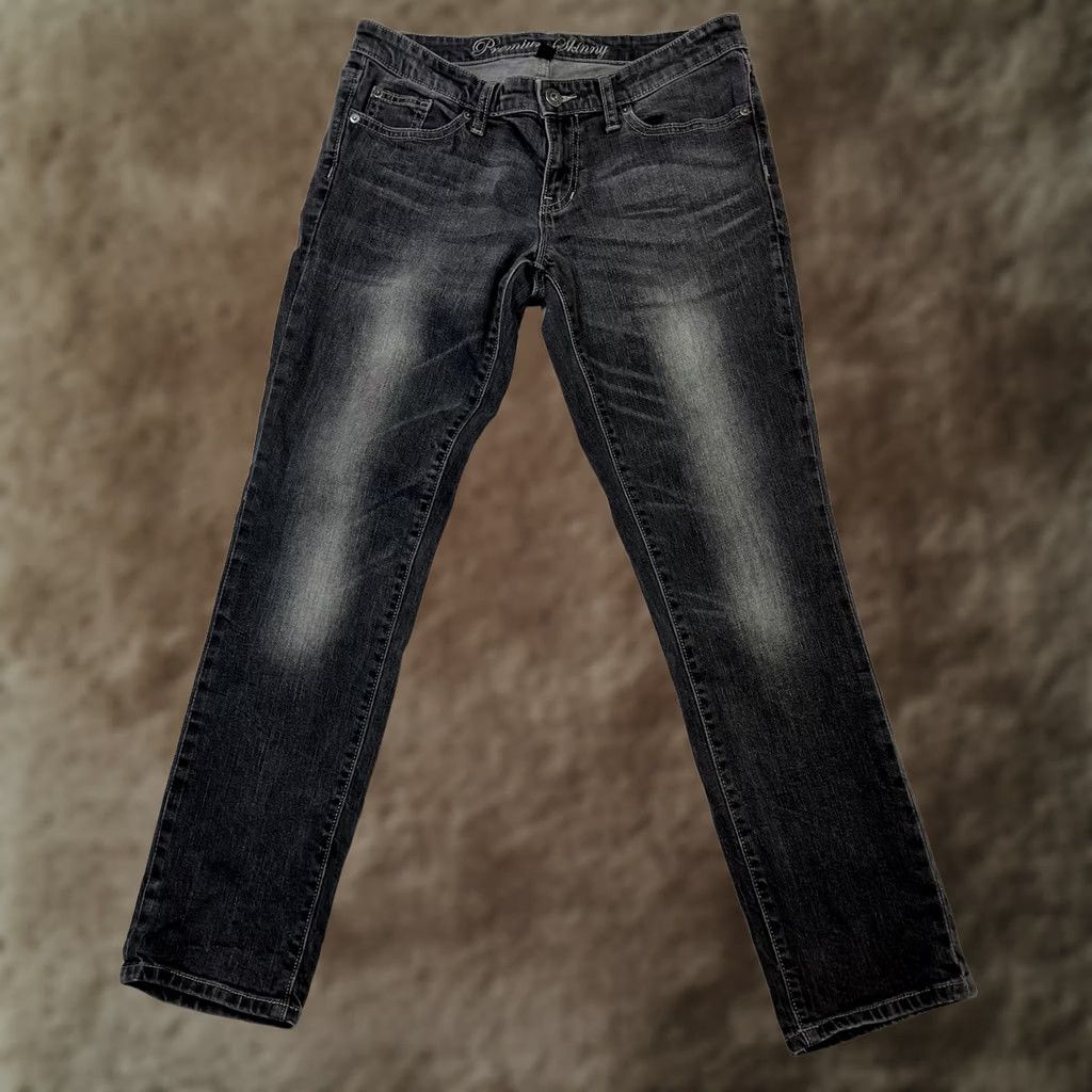 Gap Gap Premium Skinny Jeans Size 28 Ankle Charcoal Gray 28” Inseam Womens Regular 5-Pocket Denim Distressed Belt Loops Low Rise Size 28" / US 6 / IT 42 - 1 Thumbnail