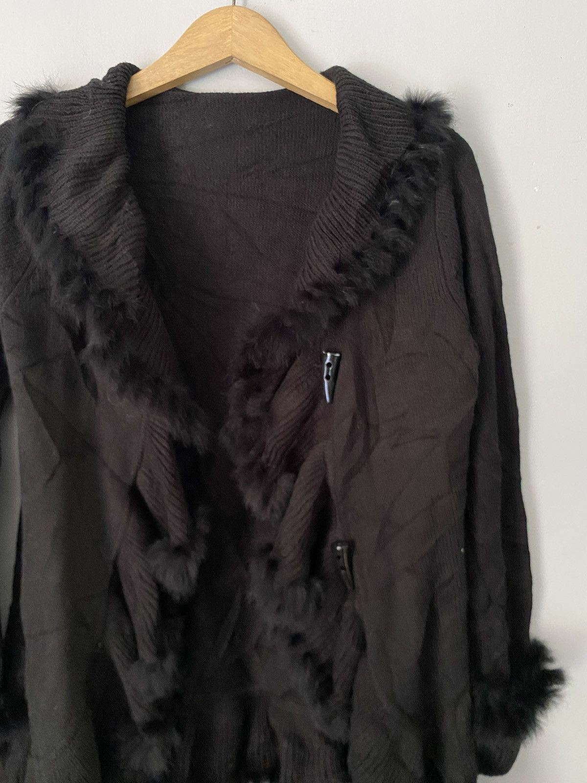 Tornado Mart Japanese 14thaddiction style ziena faux fur knit cardigan Size US L / EU 52-54 / 3 - 4 Thumbnail