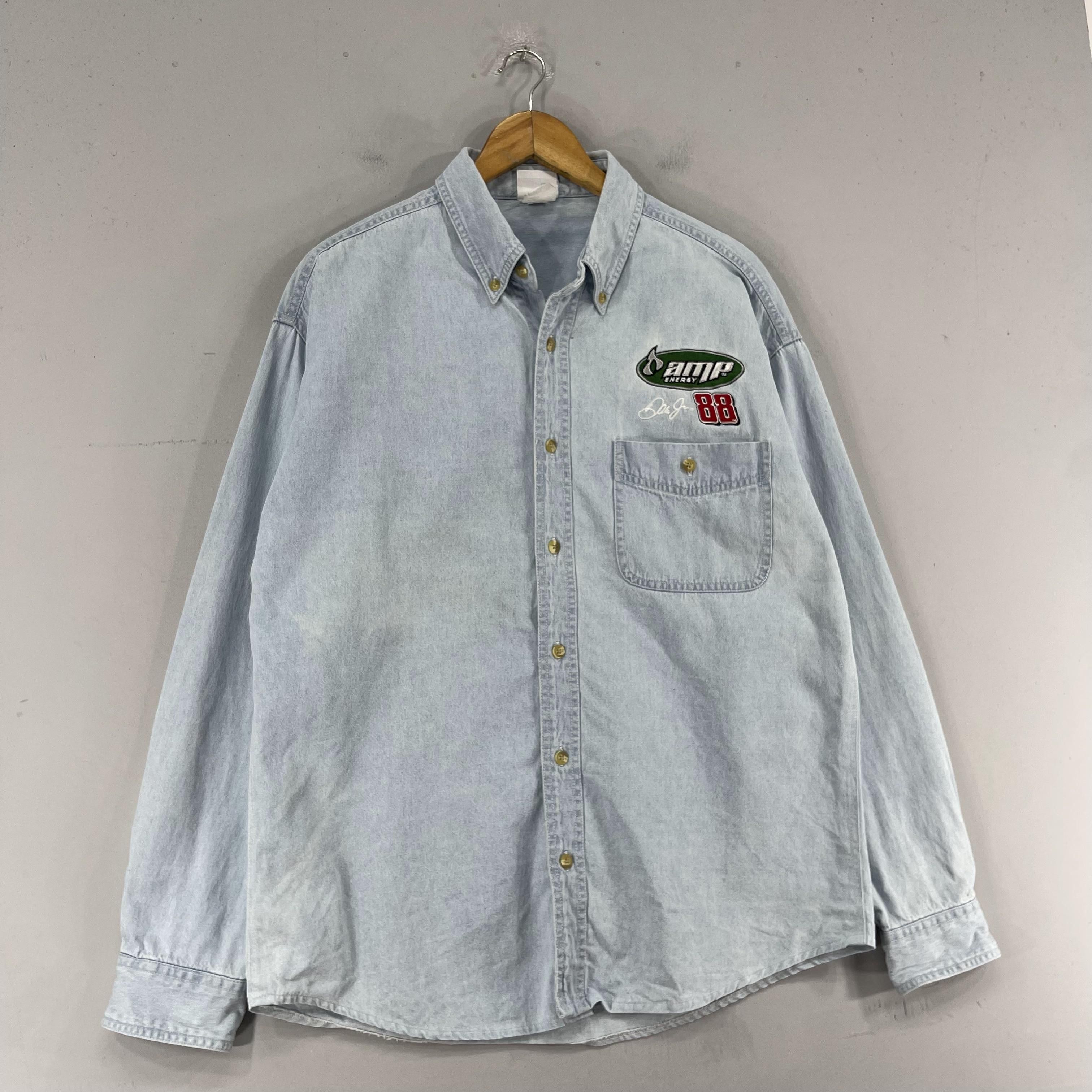 Chase Authentics × NASCAR × Vintage Vintage NASCAR Chase Dale Earnhardt Jr Denim Shirt Size US L / EU 52-54 / 3 - 3 Thumbnail