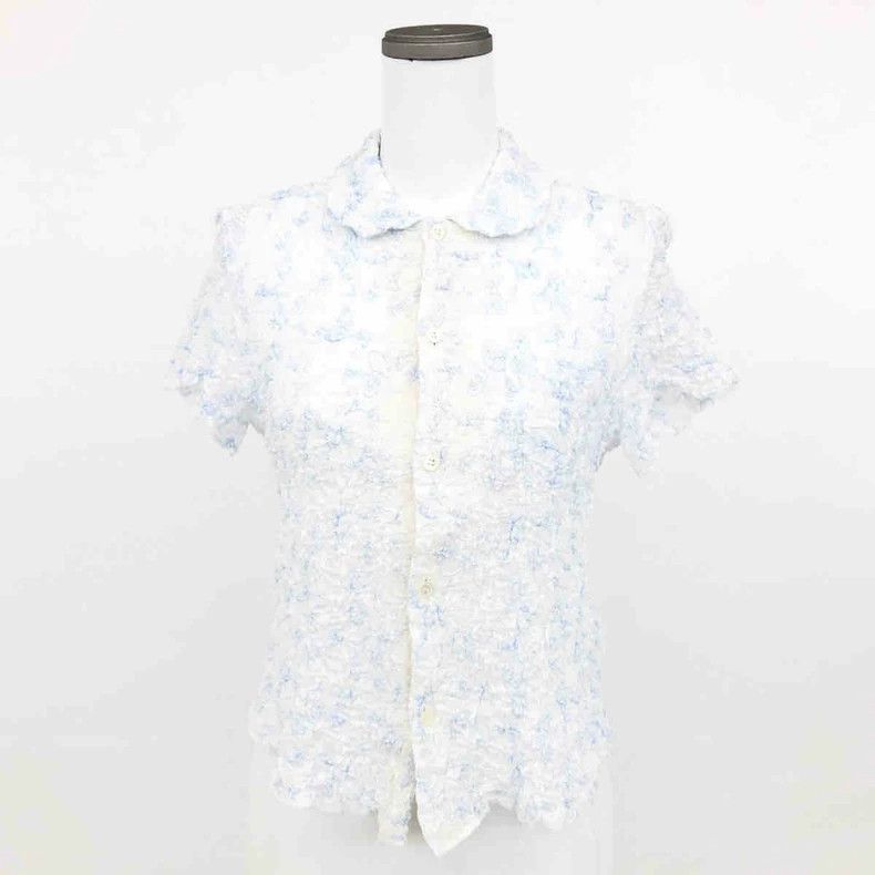 Comme des Garcons Comme Des Garcons White and blue short sleeves 2504-Nextarr Size M / US 6-8 / IT 42-44 - 1 Thumbnail