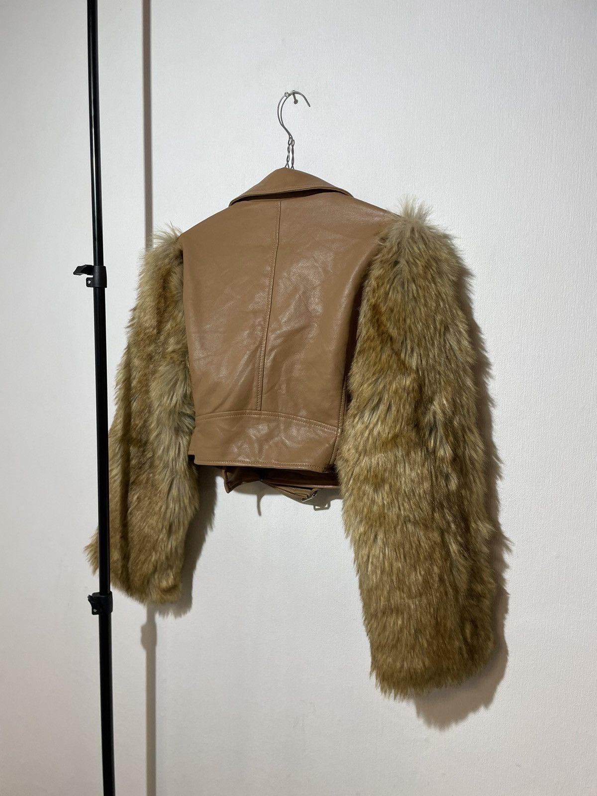 Vintage AZALEA WANG NOLLIE FAUX FUR ARMS MOTO JACKET Size M / US 6-8 / IT 42-44 - 11 Thumbnail