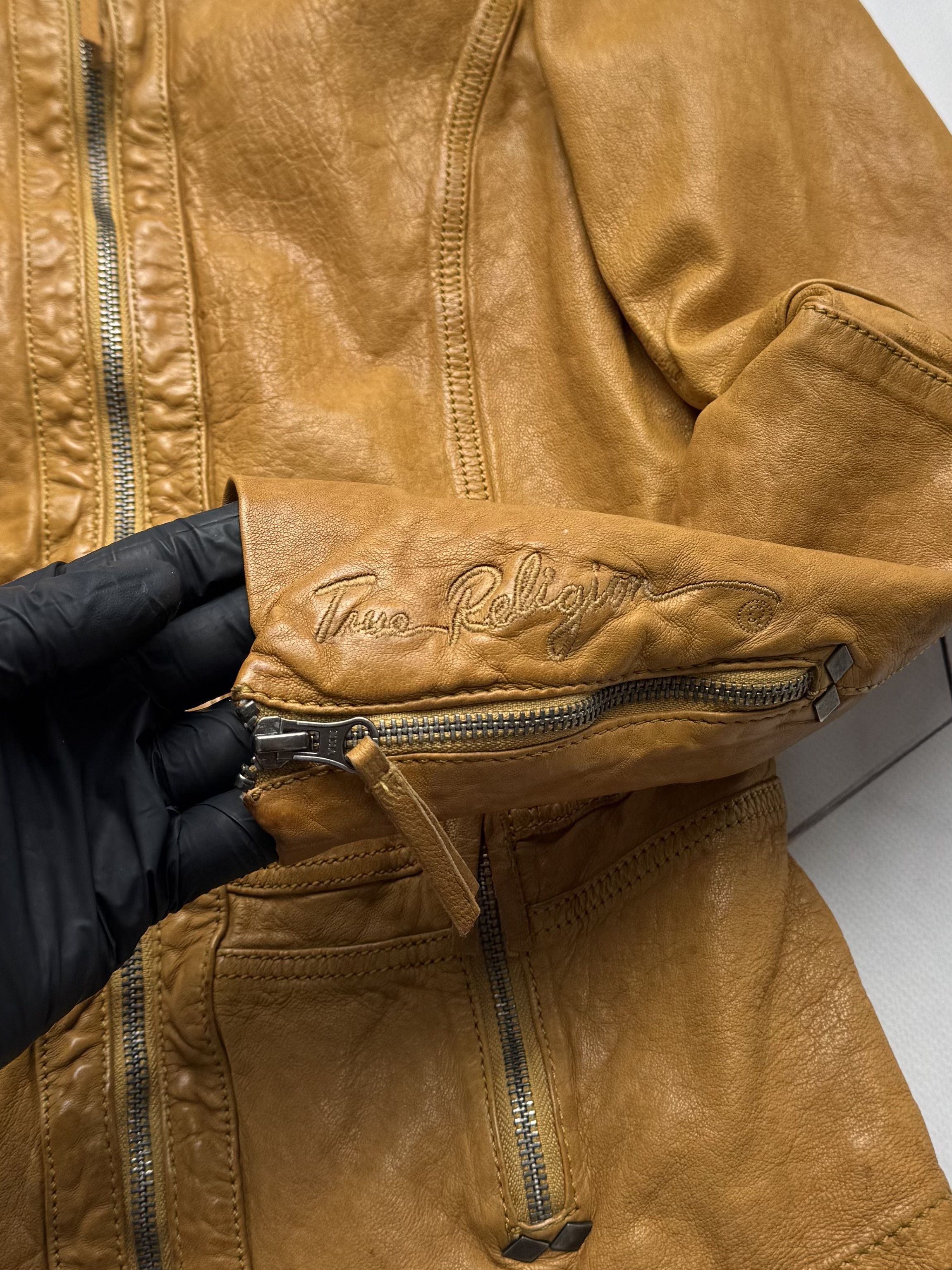 True Religion True Religion Vintage Leather Jacket (B550) Size S / US 4 / IT 40 - 8 Thumbnail