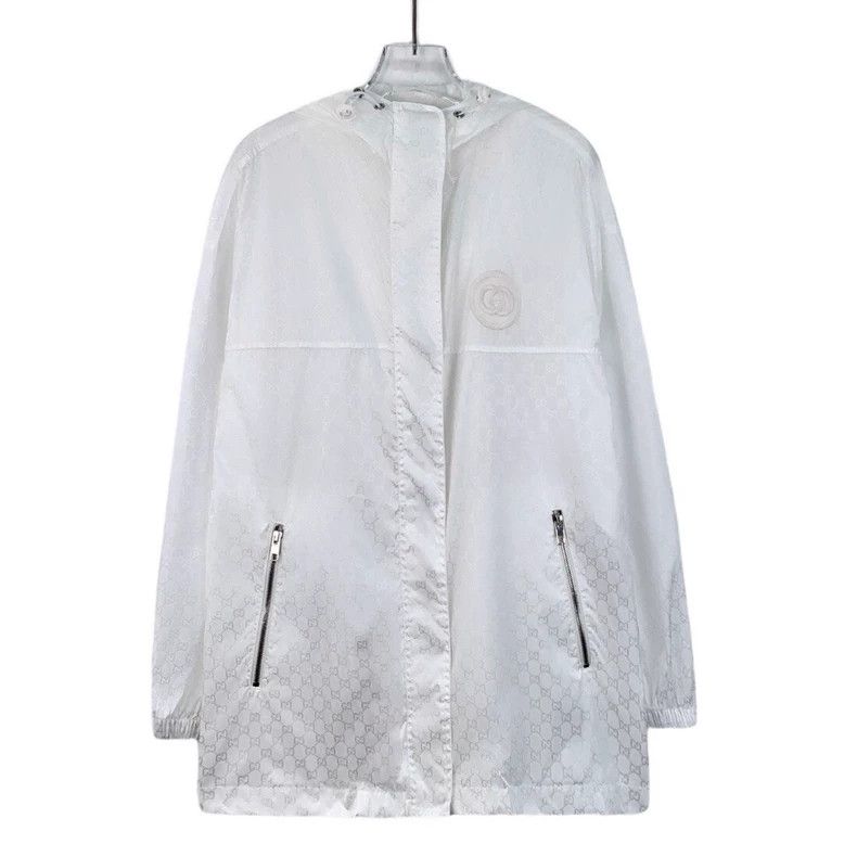 Gucci Gucci White logo dark pattern full print hooded long-sleev Size S / US 4 / IT 40 - 1 Thumbnail