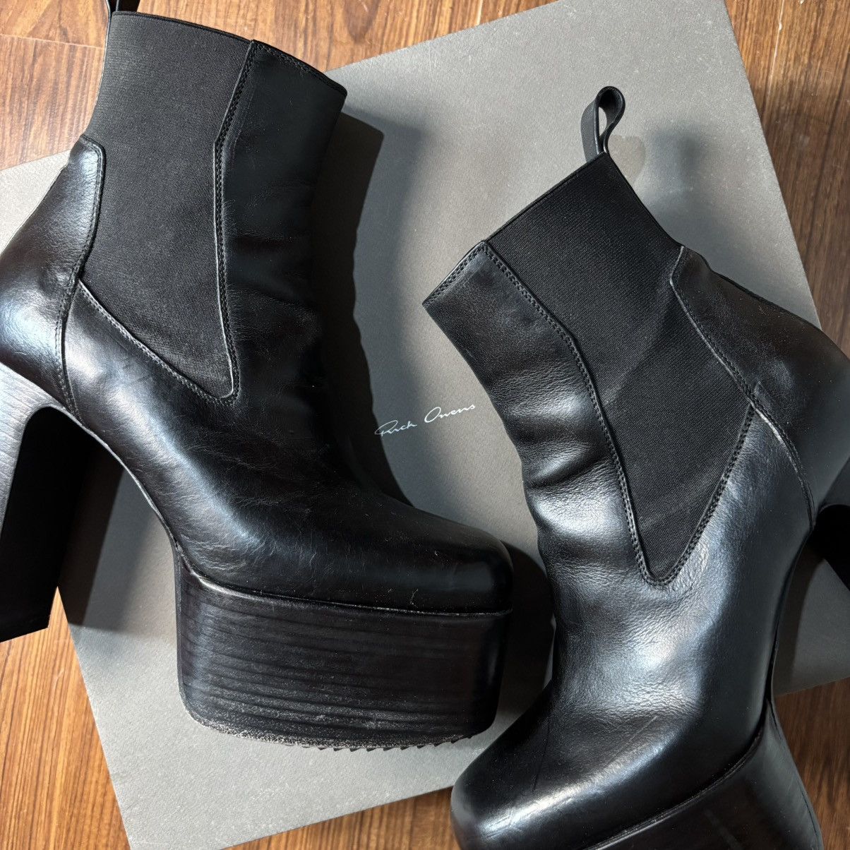 Rick Owens Rick Owens "FW19 Larry" Kiss Boots Size US 10 / IT 40 - 2 Thumbnail