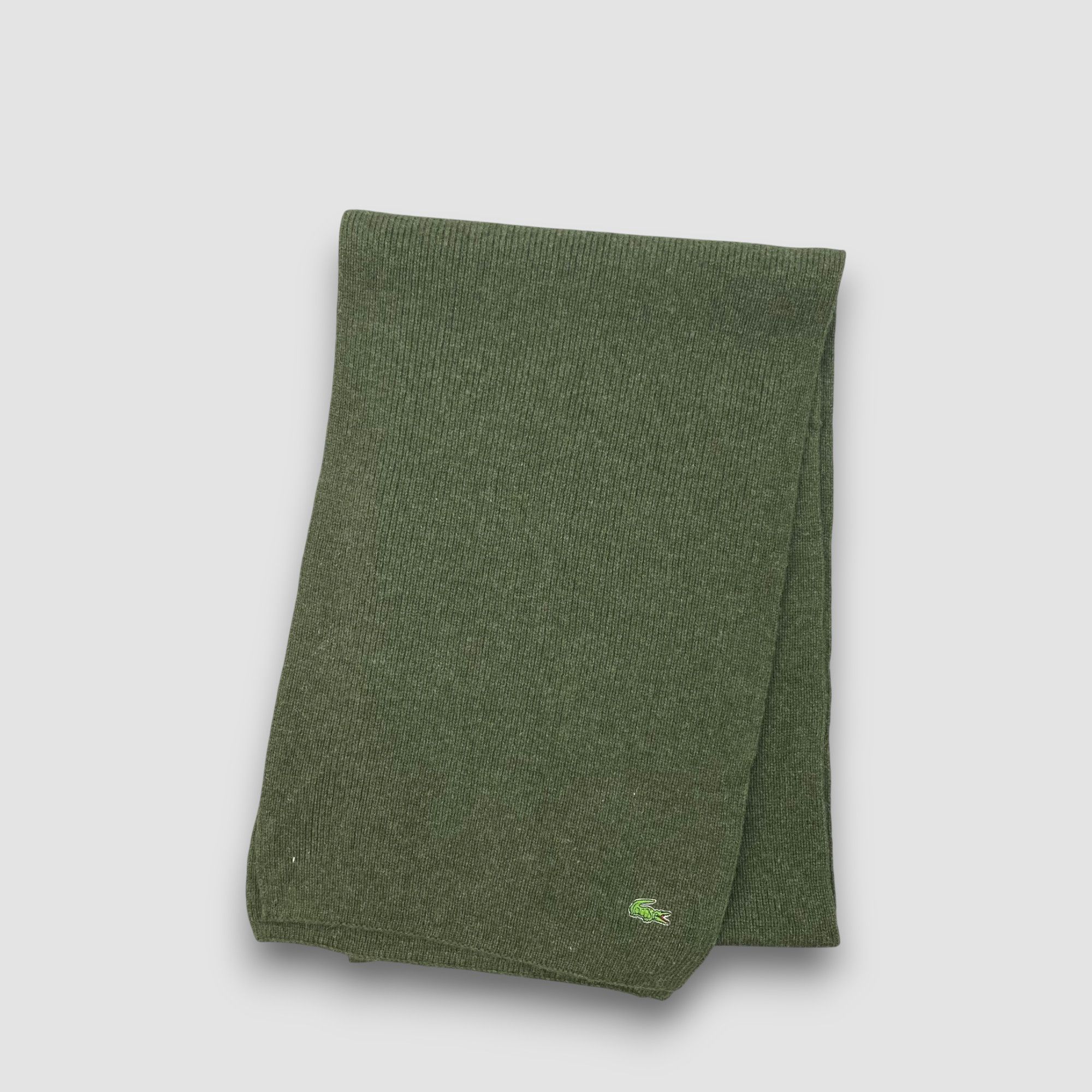 Lacoste Vintage Lacoste Scarf Muffler Wool Ribbed Knit Scarves Size ONE SIZE - 3 Thumbnail