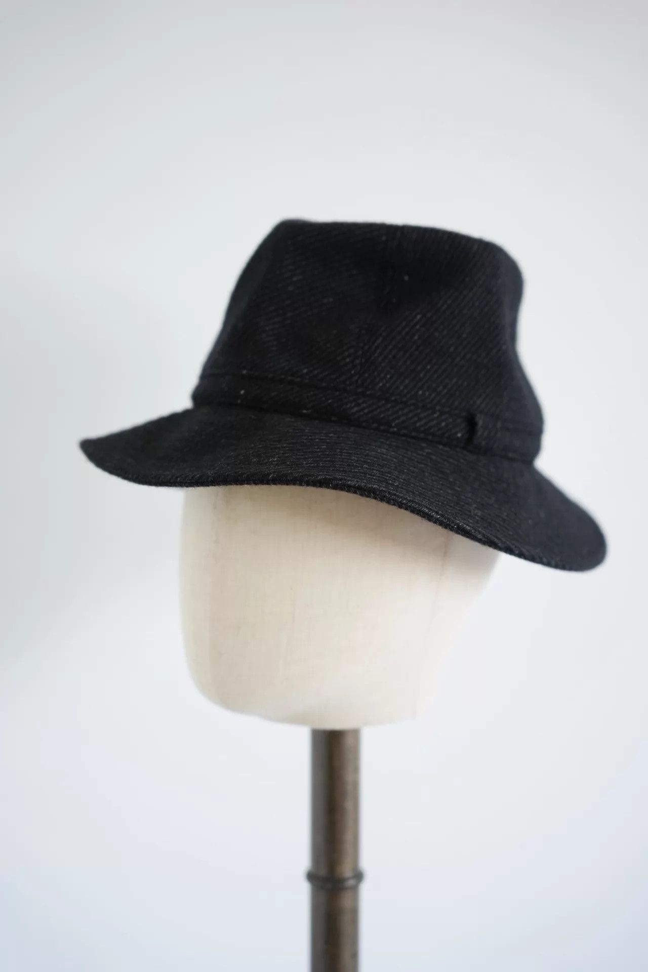 Yohji Yamamoto Yohji Yamamoto 15AW Mens Black Tweed Wool Fedora Size ONE SIZE - 1 Thumbnail