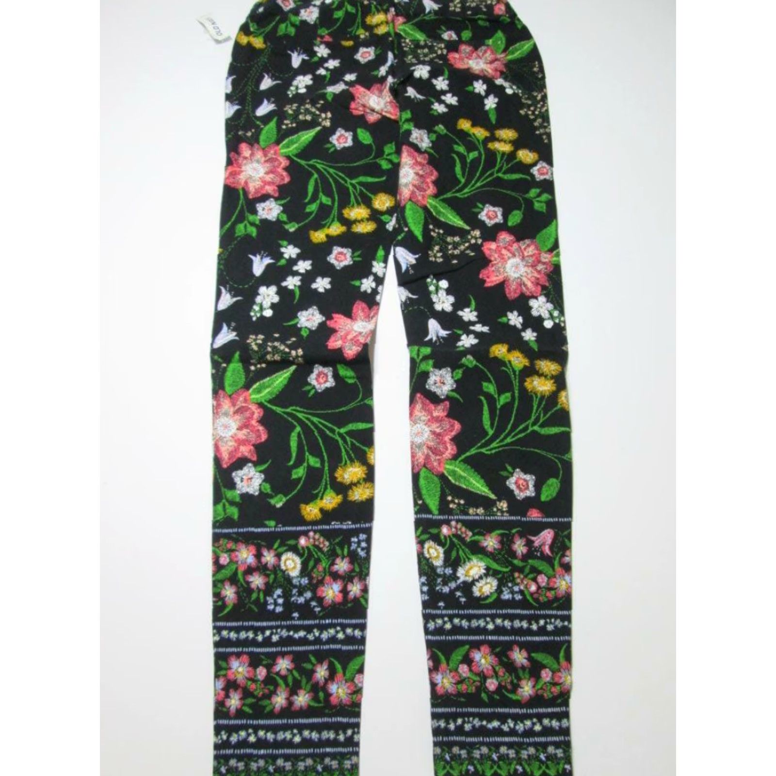 Old Navy Old Navy Womens Chino Pants Black Floral Mid Rise Pockets Pull On XS0NWT Size 25" / US 0 / IT 36 - 2 Thumbnail