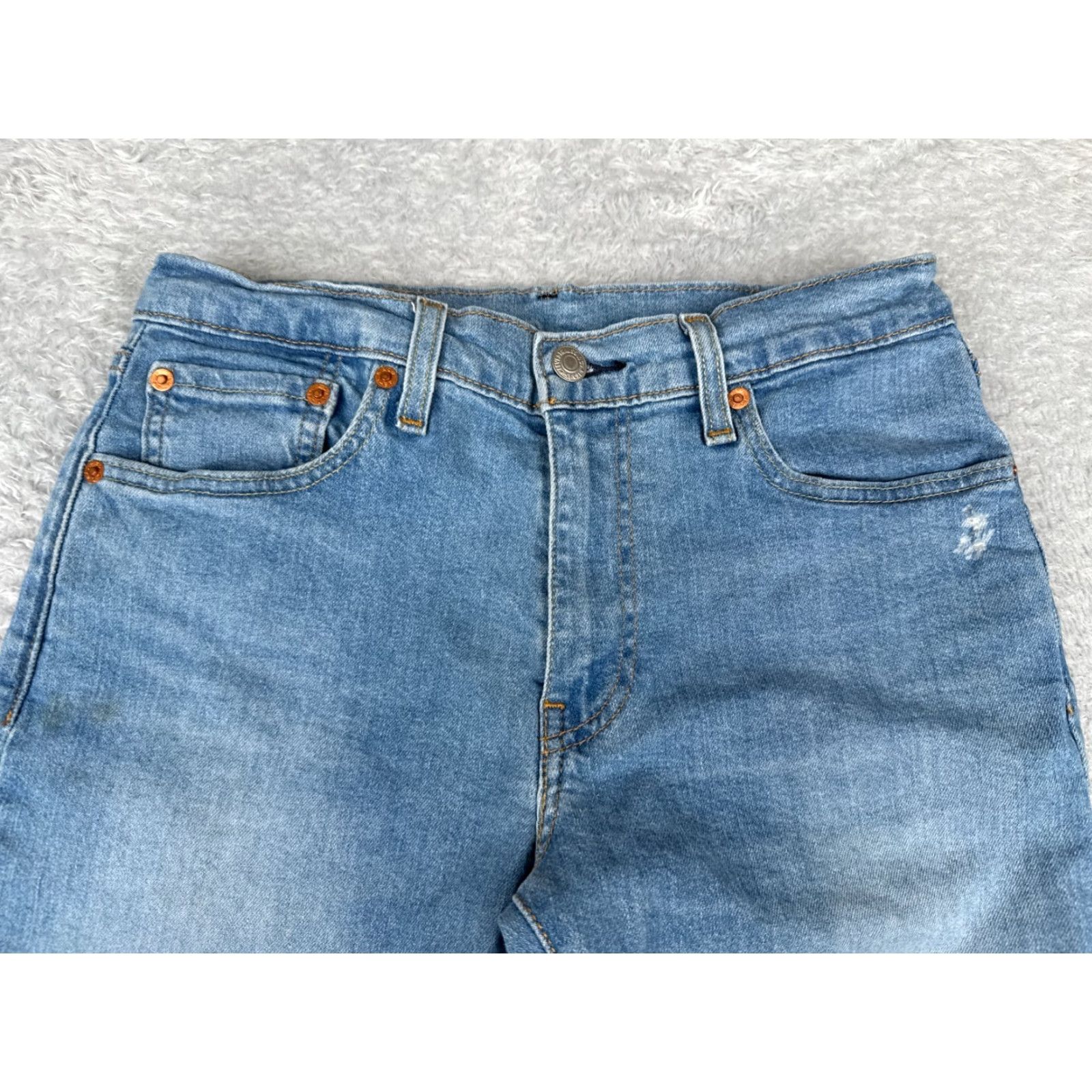 Levi's Levi's Jeans Men 29 Blue Denim Cotton 512 5-Pocket Regular Jeans Distressed Stretch Vintage No Size US 29 - 4 Thumbnail