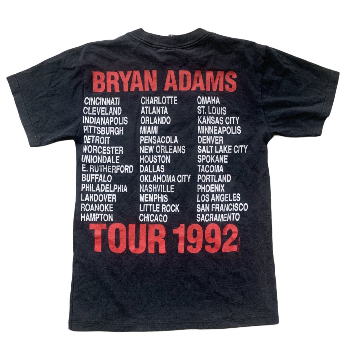 Band Tees × Vintage VTG 90s 1992 BRYAN ADAMS WAKING UP THE WORLD TOUR Size US S / EU 44-46 / 1 - 2 Thumbnail