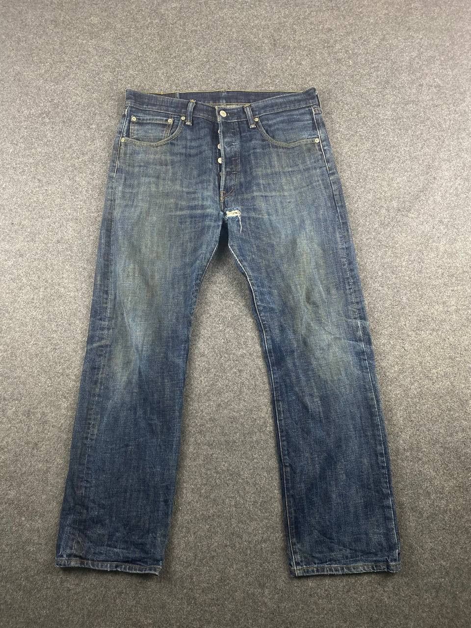 Levi's levis 501 distressed denim nice design Size US 36 / EU 52 - 8 Thumbnail