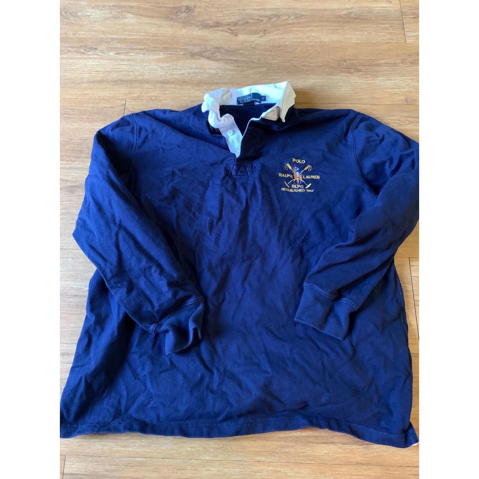 Polo Ralph Lauren Vintage polo Ralph Lauren Rugby shirt size large 1990s 80s Size US L / EU 52-54 / 3 - 1 Thumbnail