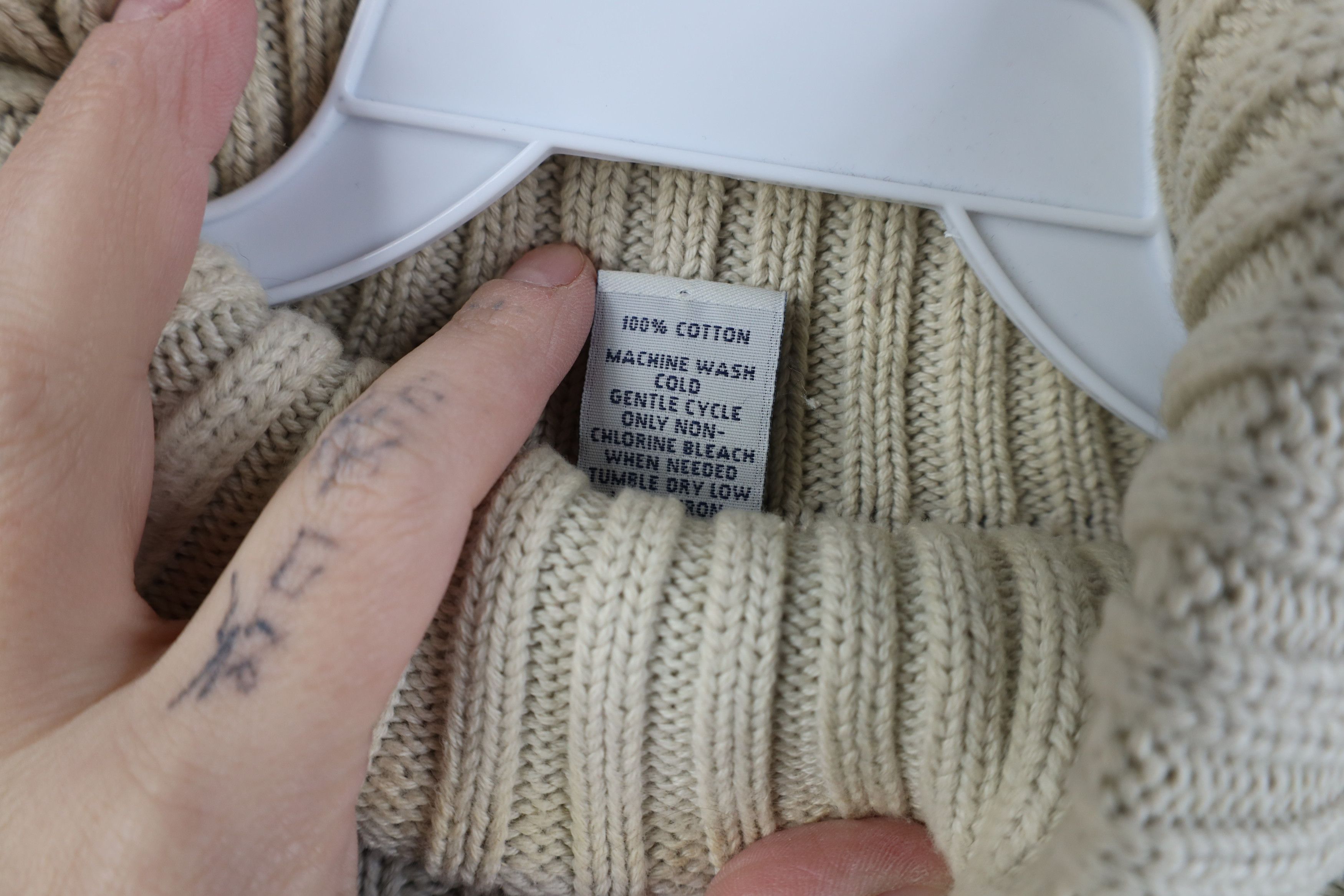 Gap Vintage Y2K Gap Chunky Ribbed Knit Turtleneck Sweater Gray Size US M / EU 48-50 / 2 - 7 Thumbnail