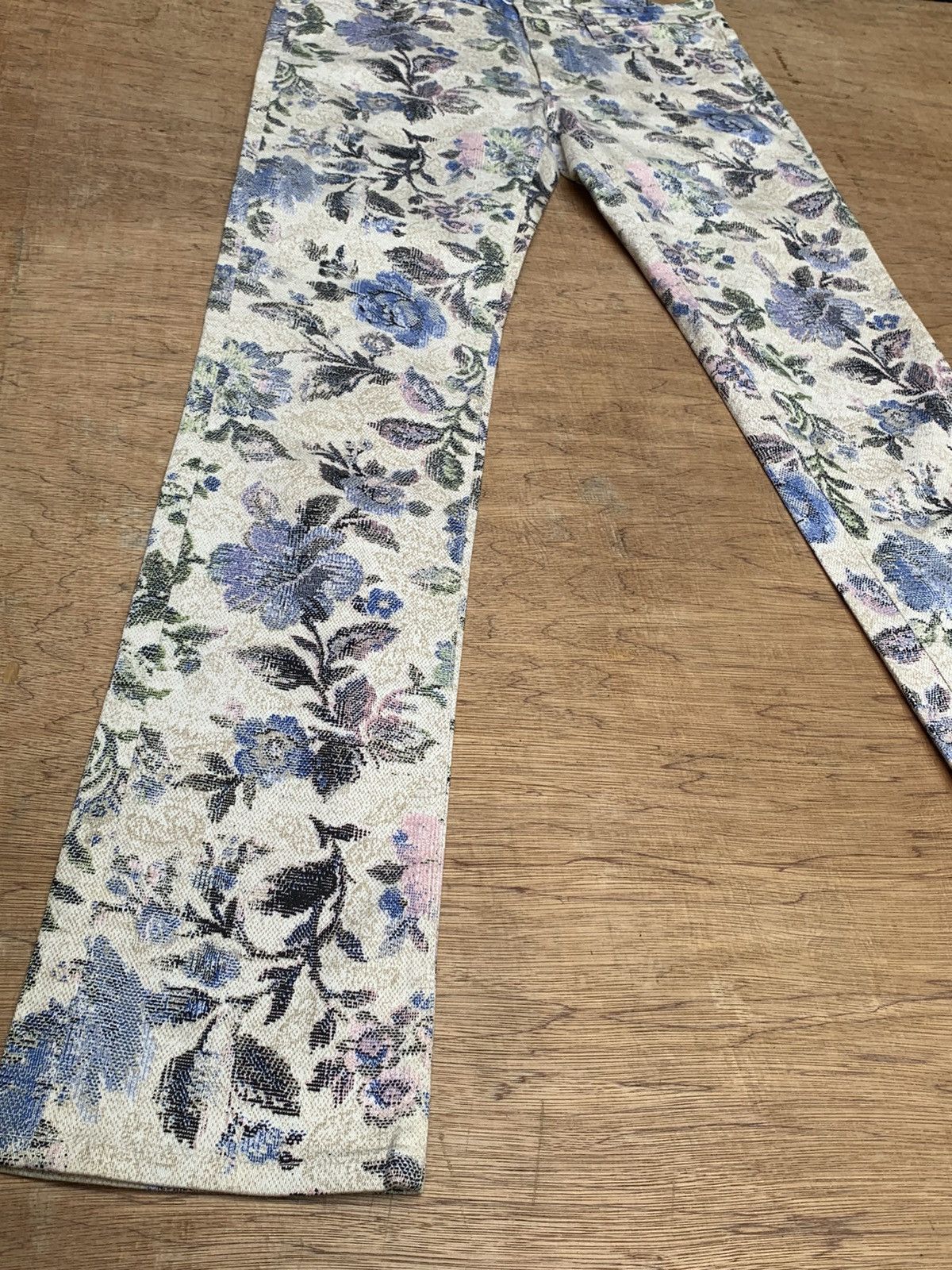 Japanese Brand × Vintage Piccadilly Paris Flowers Full Printed Skinny Streching Pants Size 28" / US 6 / IT 42 - 12 Thumbnail