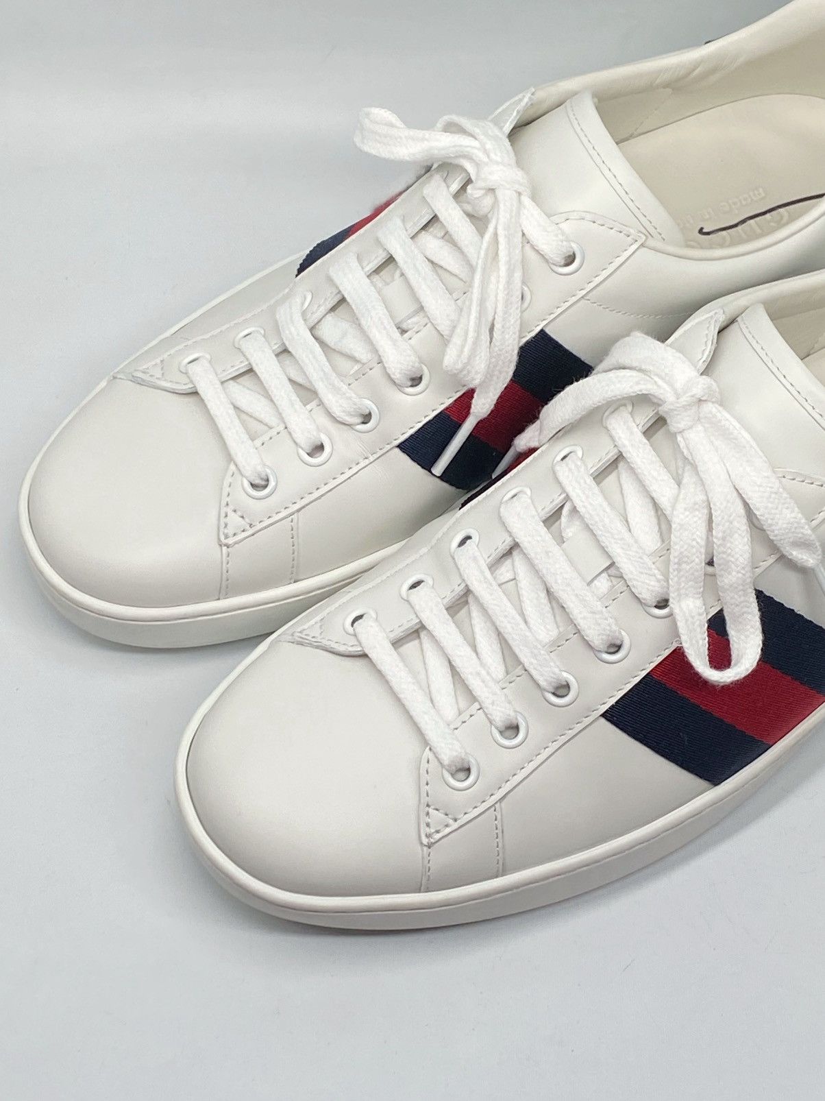 Gucci Gucci New Ace Leather Sneakers size 8.5/us size 9.5 Size US 9.5 / EU 42-43 - 6 Thumbnail