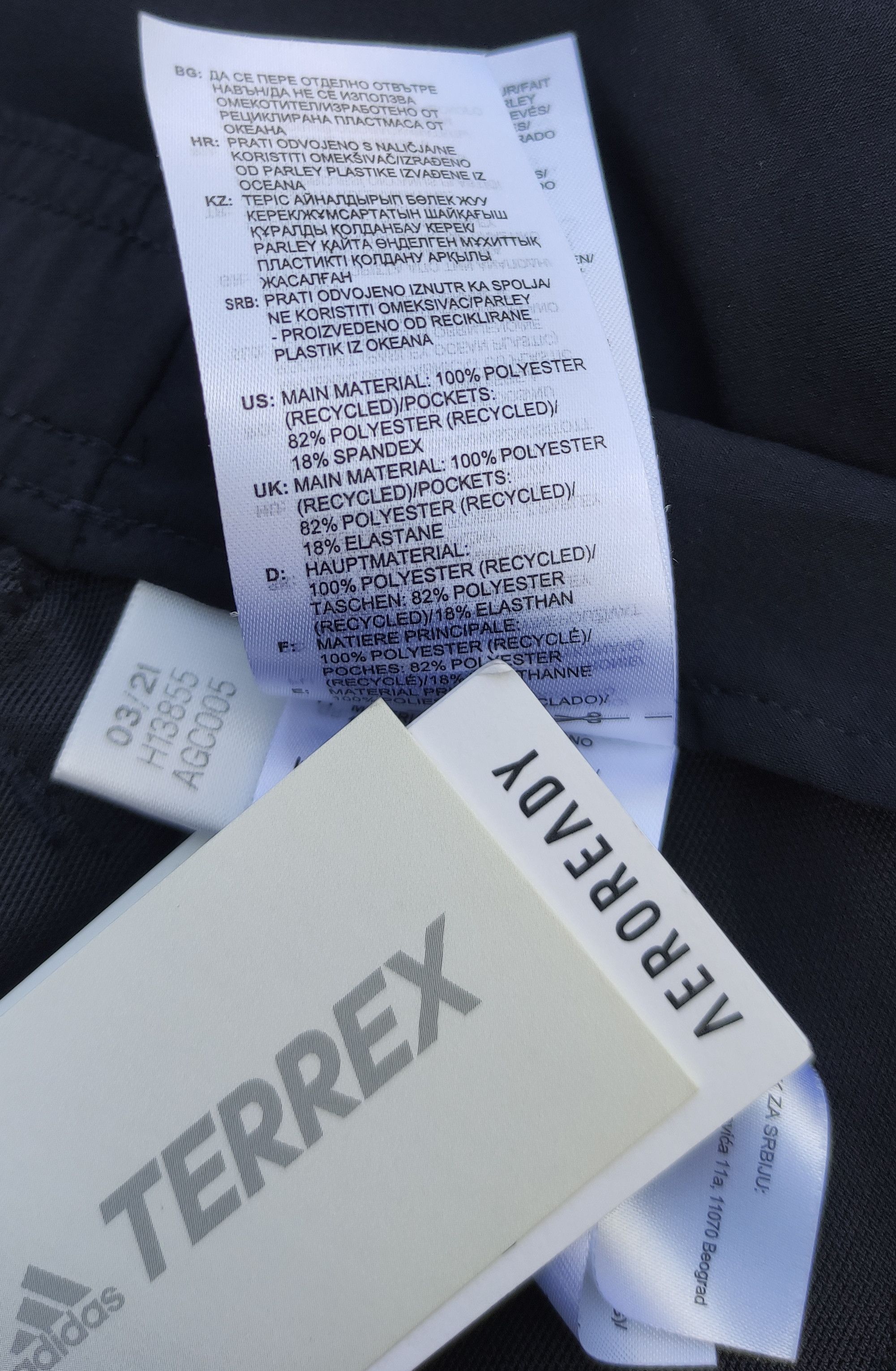 Adidas Adidas Terrex Primeblue Cropped Hiking Pant H13855 SIZE 2XL Size 42" / US 20 - 7 Thumbnail