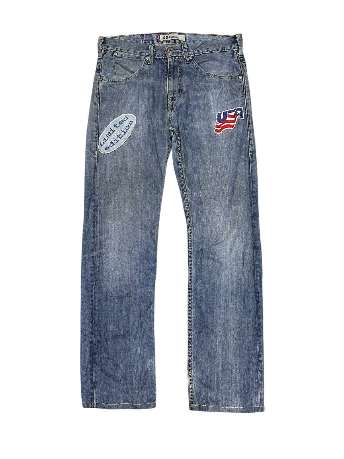 Levi's Vintage Clothing Distress Denim 💥Levis 504 Straight Patch Limited Edition 💥 Size US 32 / EU 48 - 1 Thumbnail