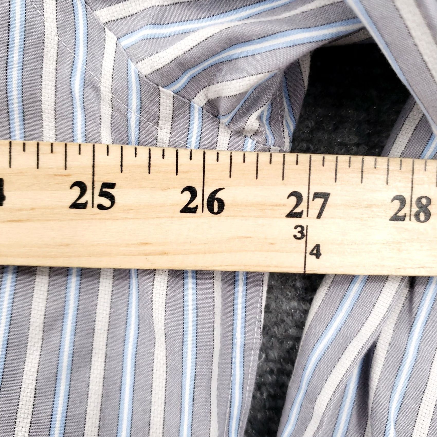 Pronto Uomo Pronto Uomo Button Up Shirt Mens XL Blue Striped Pocket Long Sleeves Non Iron Size US XL / EU 56 / 4 - 7 Thumbnail