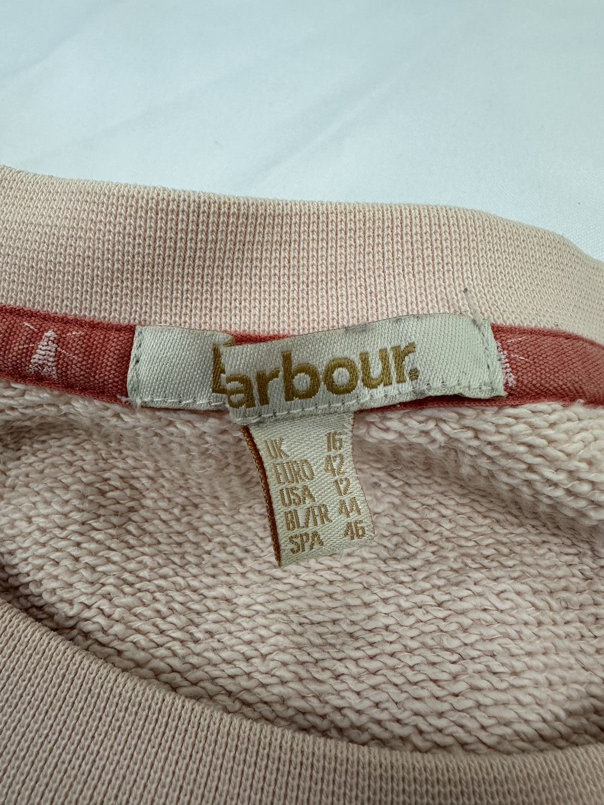 Barbour Women’s Barbour Pink Promenade Sweatshirt Size UK 16 /Eu 42 Size XL / US 12-14 / IT 48-50 - 6 Thumbnail