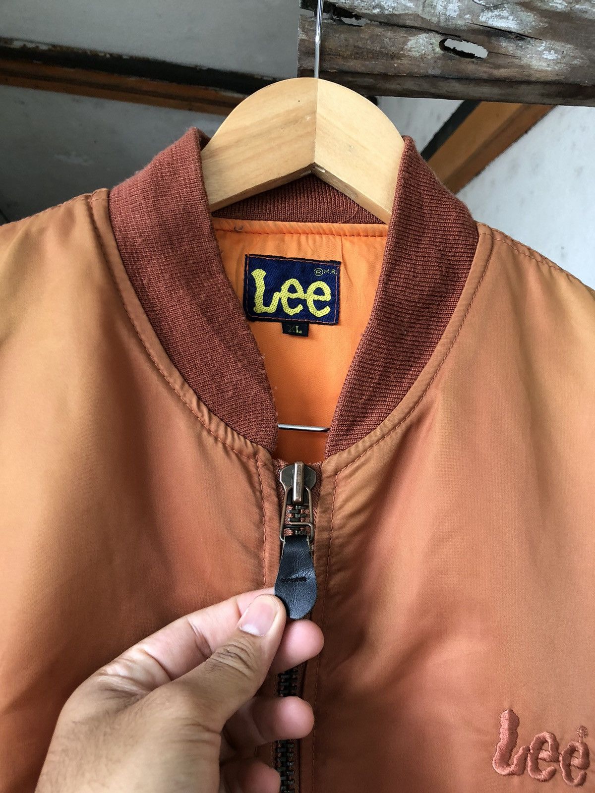 Lee Rare❗️Vintage 90s Lee Faded Colour Military Bomber Jacket Size US XL / EU 56 / 4 - 8 Thumbnail