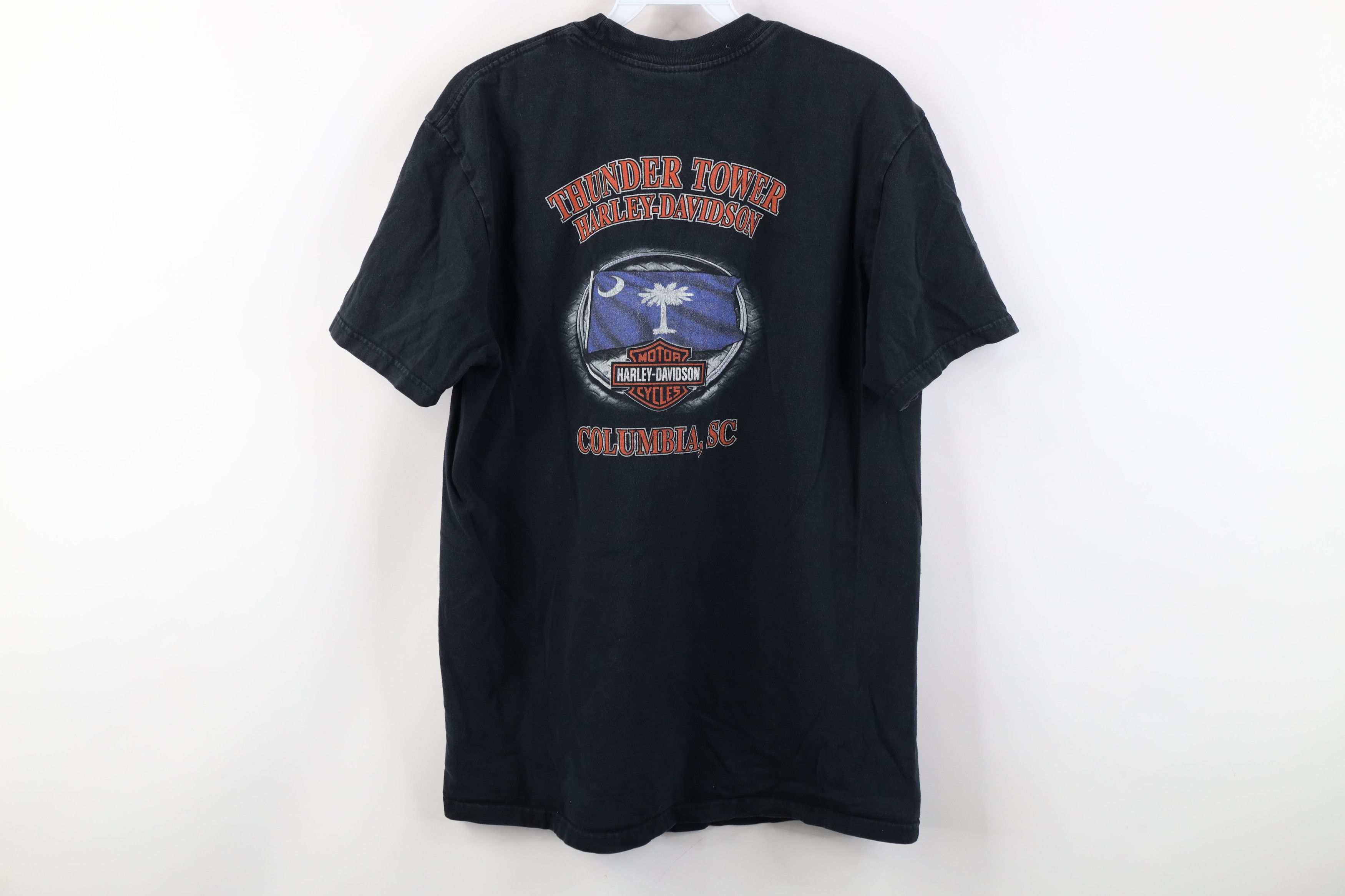 Harley Davidson Vintage Y2K Harley Davidson Spell Out Fire Flames T-Shirt Size US M / EU 48-50 / 2 - 12 Thumbnail