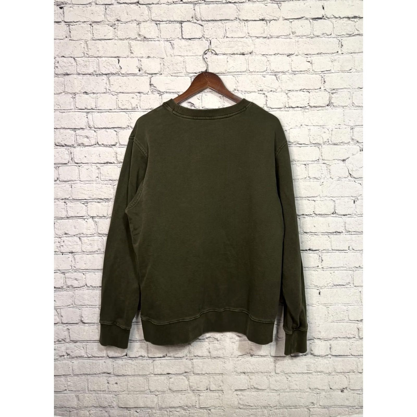 Banana Republic Banana Republic Sweatshirt Olive Green Embroidered XL Crew Neck Long Sleeve Pullover Knit Cotton Mens Regular Vintage No Size US XL / EU 56 / 4 - 4 Thumbnail