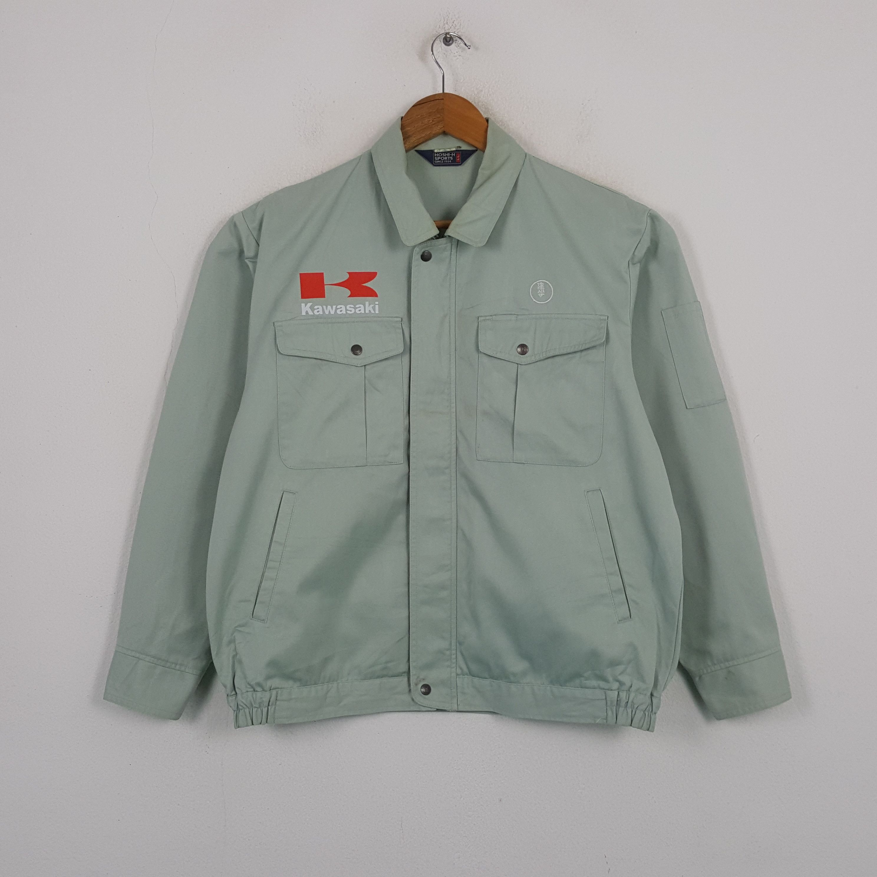 Japanese Brand Vintage Kawasaki Japanese Motorcycle Brand Jacket RR16 Size US L / EU 52-54 / 3 - 3 Thumbnail