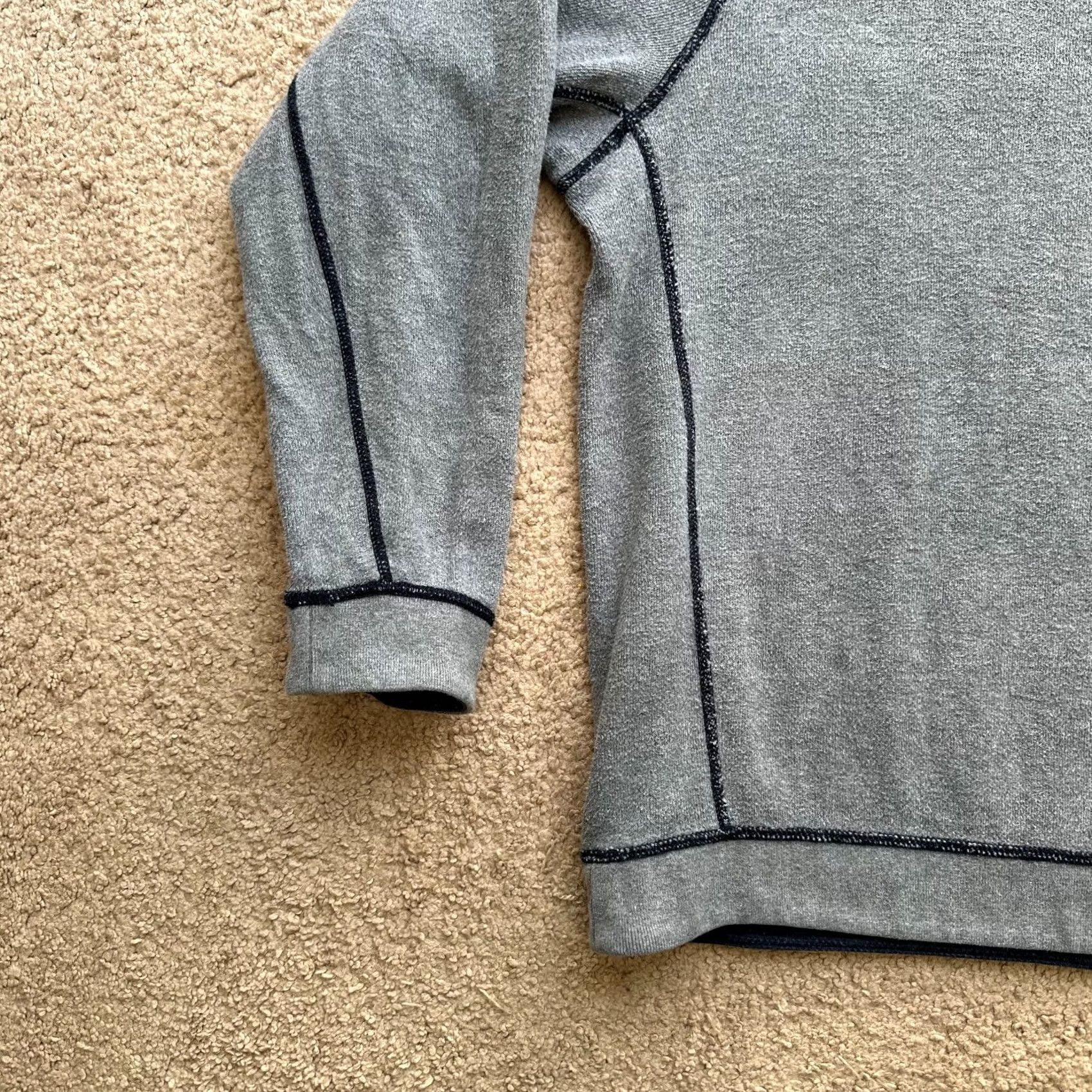Tommy Bahama Tommy Bahama Sweater Mens Large 1/4 Zip Mock Neck Reversible Grey Blue Size US L / EU 52-54 / 3 - 6 Thumbnail