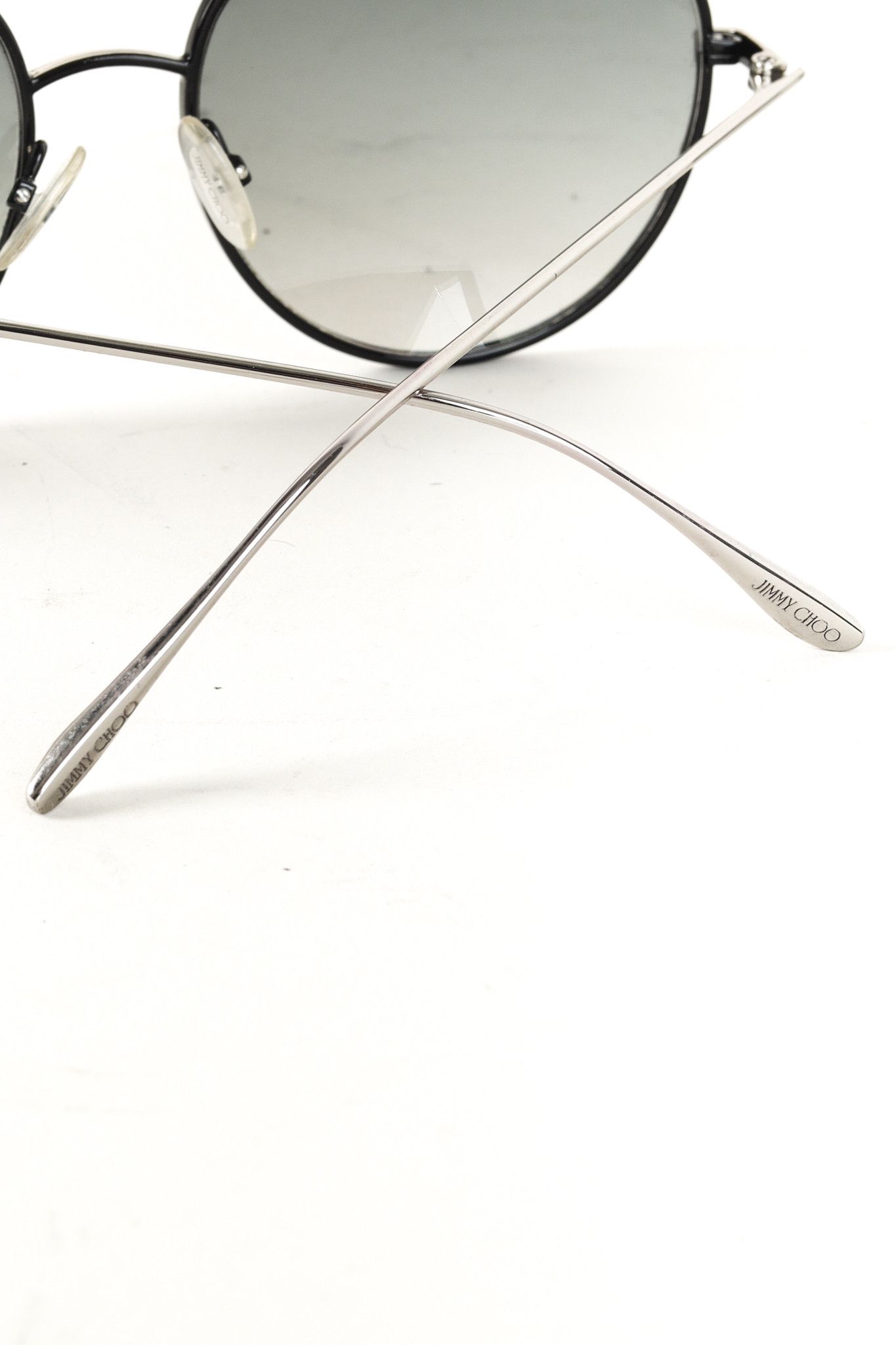 Jimmy Choo Jimmy Choo Ello/S Jin IC Round Gunmetal Textured Sunglasses Size ONE SIZE - 7 Thumbnail