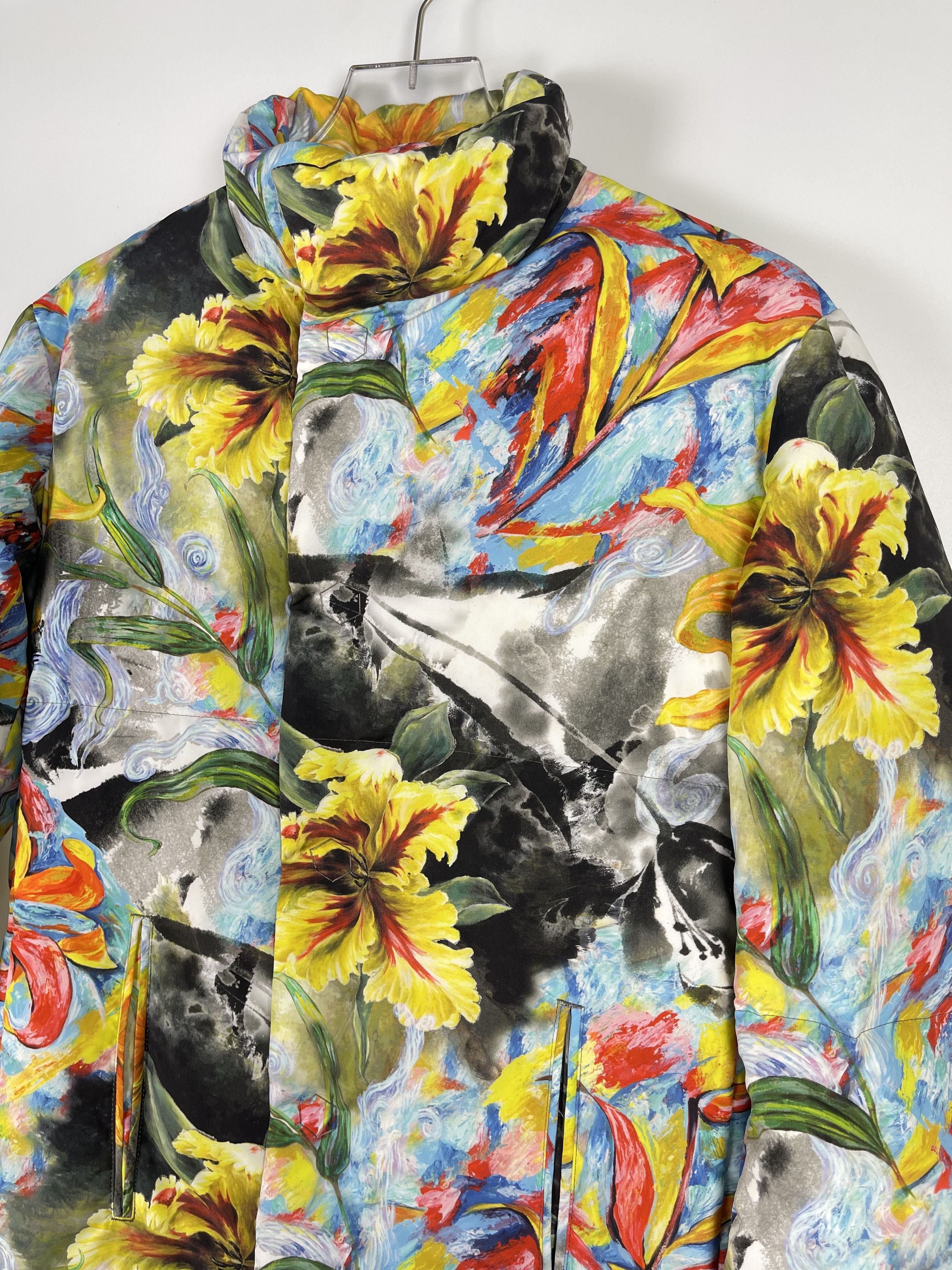 Y's × Yohji Yamamoto Y's Yohji Yamamoto All-over Floral Pattern Puffer Down Coat Size US L / EU 52-54 / 3 - 2 Thumbnail