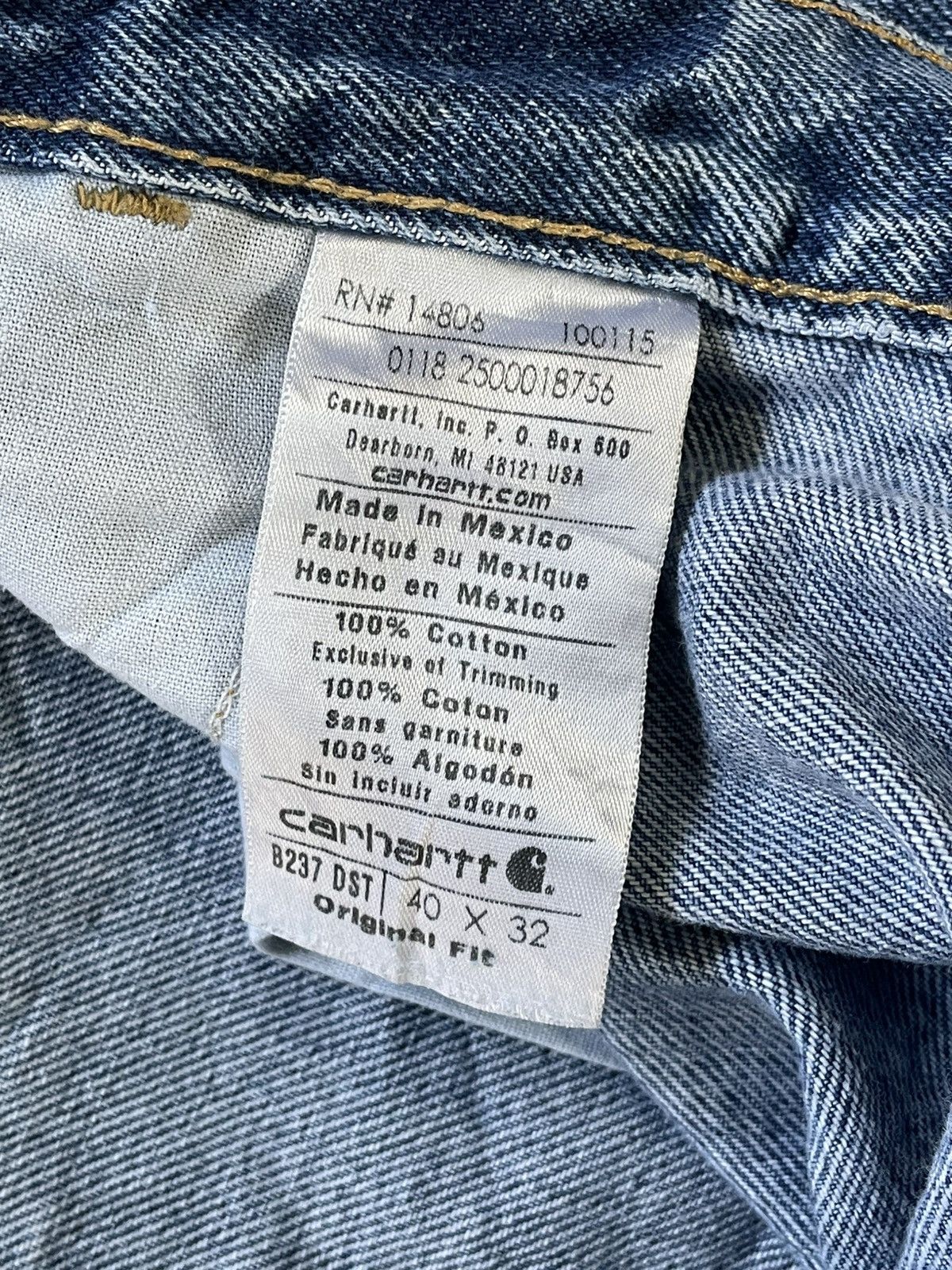 Carhartt Carhartt Jeans Denim Pant Carpenter - B23 DST 40x32 Size US 38 / EU 54 - 15 Thumbnail