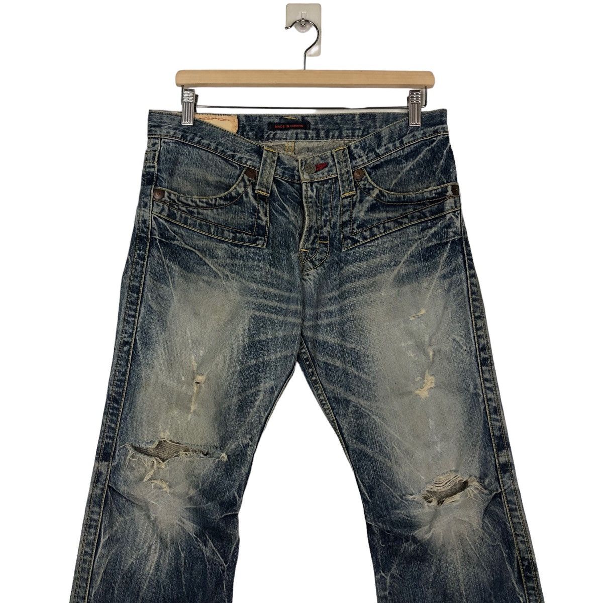 Hysteric Glamour 🔥Made in Nippon Distressed Biker Jeans Denim Size US 34 / EU 50 - 4 Thumbnail