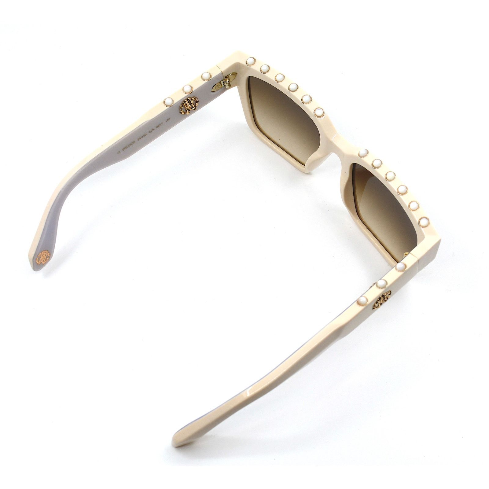 Roberto Cavalli ROBERTO CAVALLI SRC040S IVORY BROWN AUTHENTIC SUNGLASSES Size ONE SIZE - 14 Thumbnail