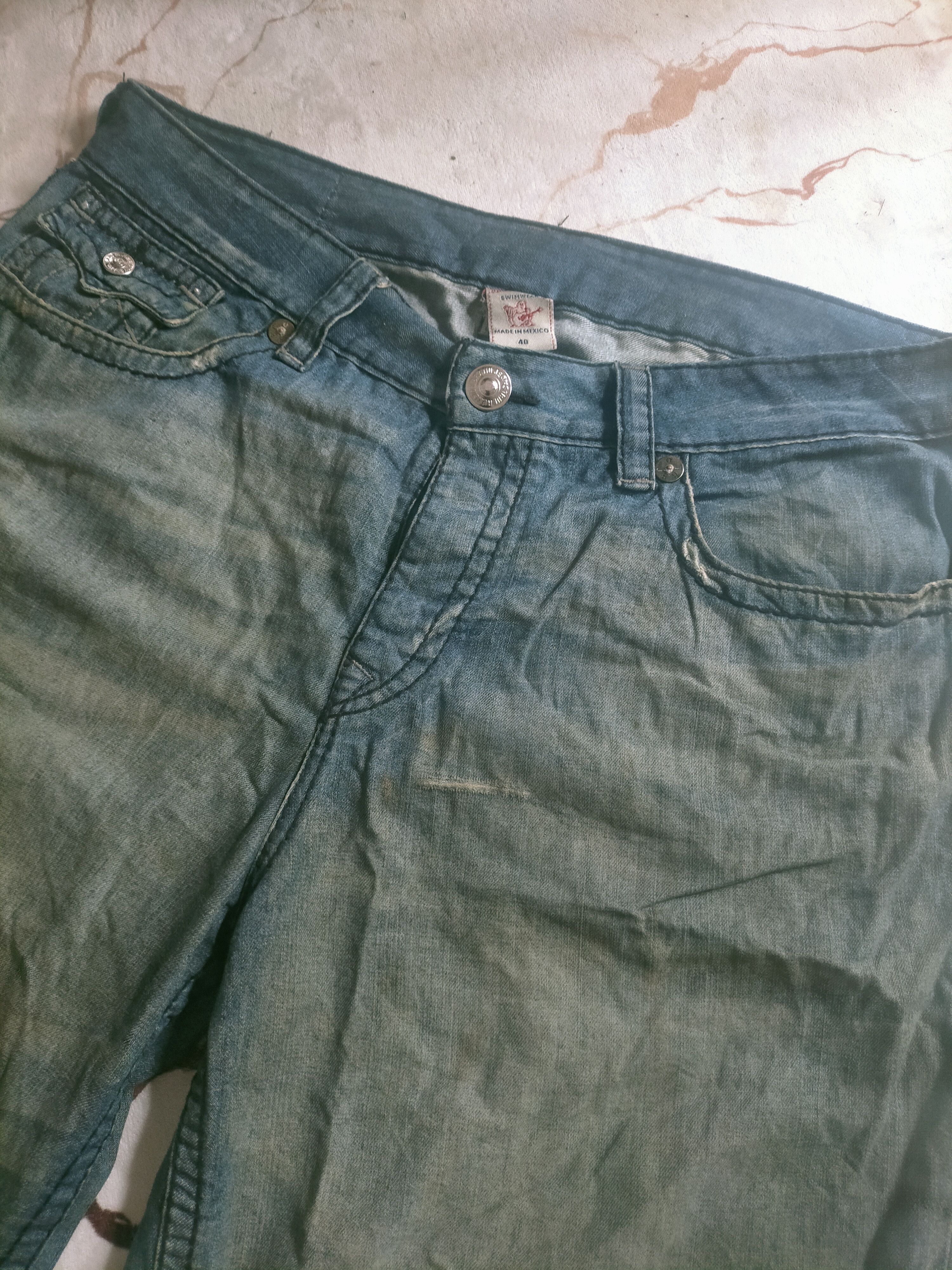 Evisu 🔥 Vintage True Religion Jorts Pants Size US 40 / EU 56 - 6 Thumbnail