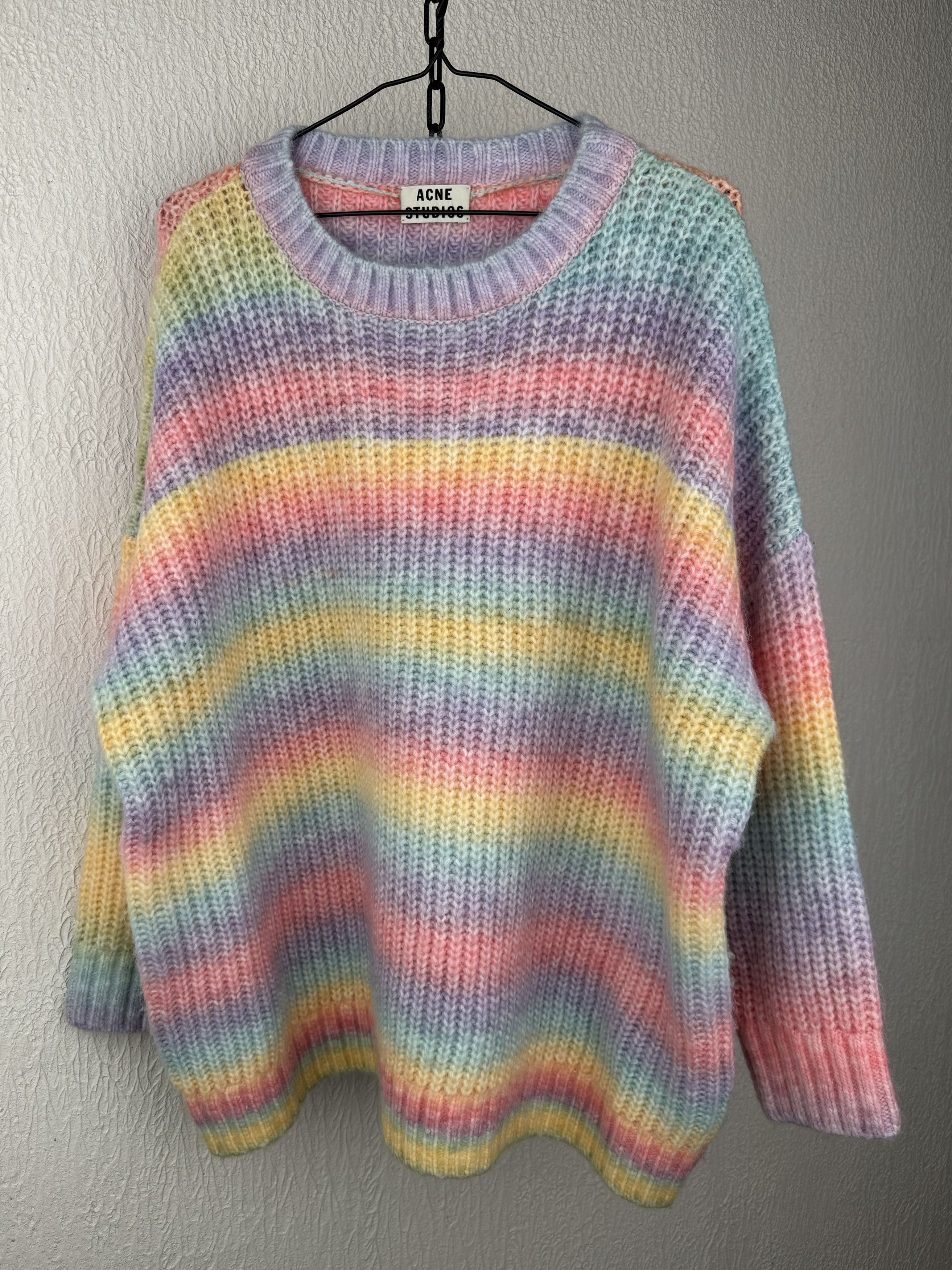 image of Acne Studios Mohair Knit Gradient Sweater, Men's (Size Large)