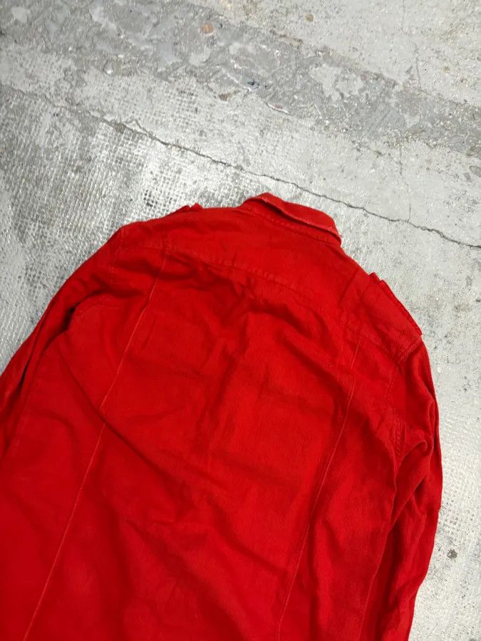 Balmain Balmain Red Corduroy Cargo Shirt Size US S / EU 44-46 / 1 - 6 Thumbnail