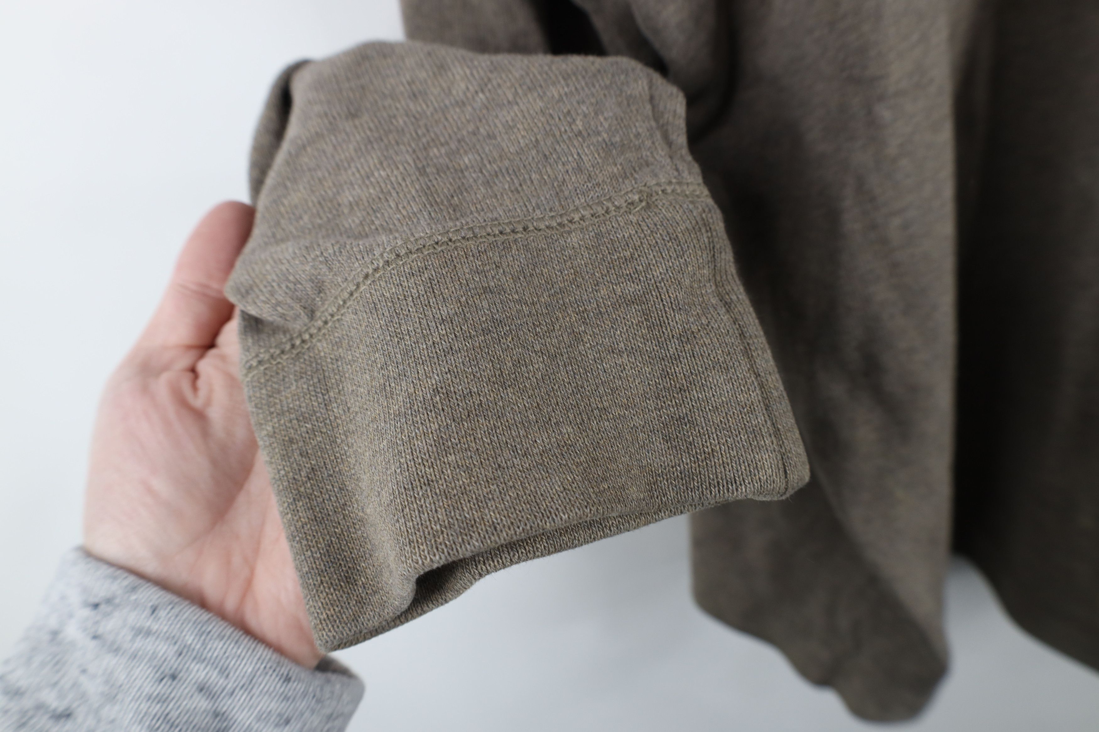 Eddie Bauer × Vintage Vintage Eddie Bauer Cotton Ribbed Knit Henley T-Shirt Beige Size US XL / EU 56 / 4 - 8 Thumbnail
