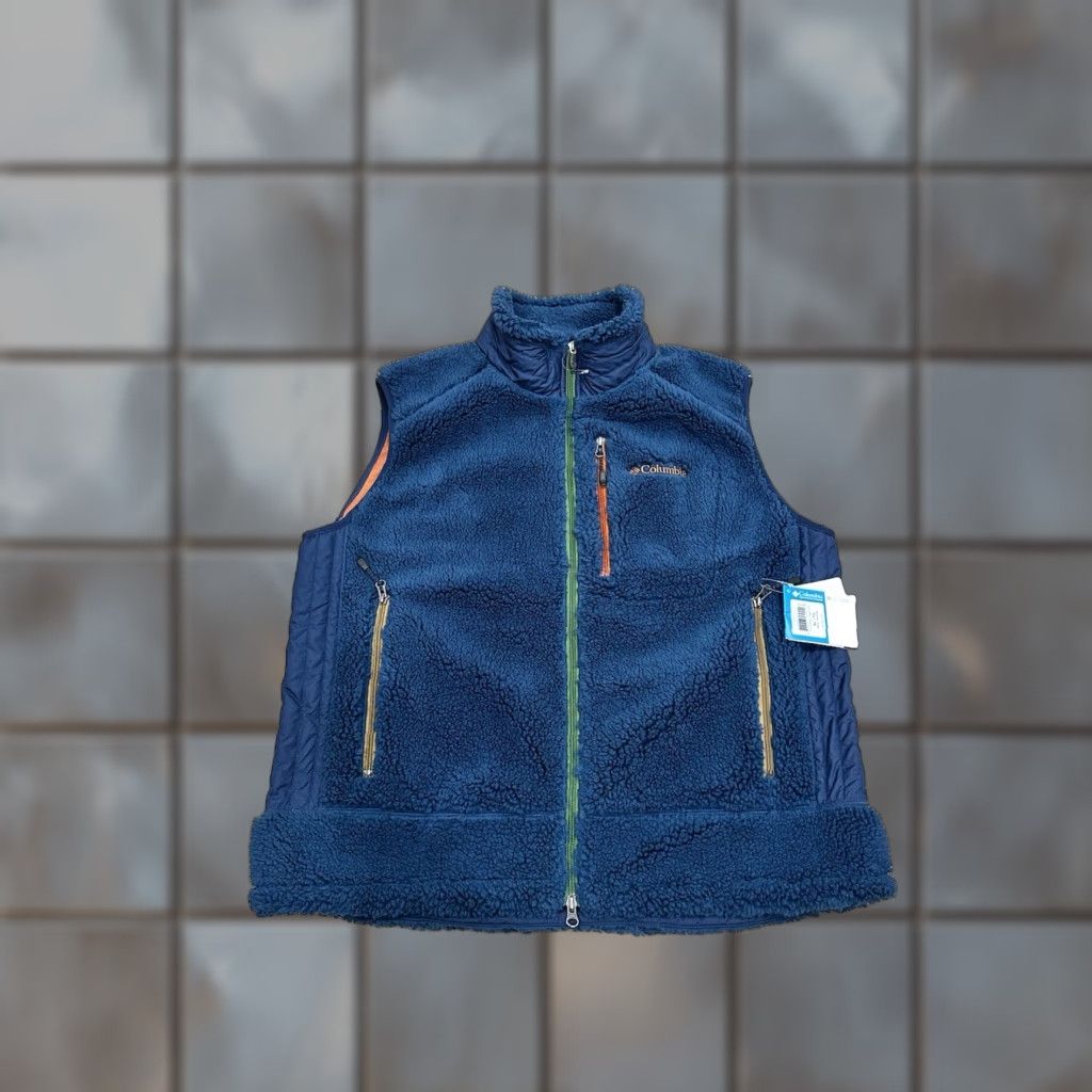 Vintage NWT Columbia Men's Vest XL Blue Orange Fleece Omni-Wind Archer Ridge Hiking Outdoor Casual Summer Fall Winter Size US XL / EU 56 / 4 - 1 Thumbnail