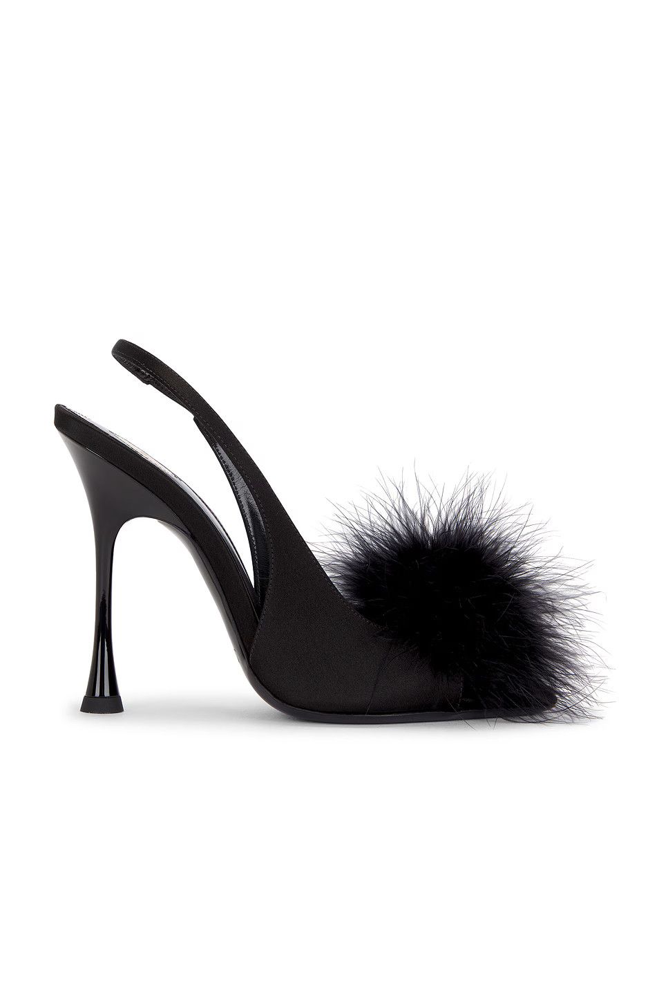 Saint Laurent Paris o1tr1nto0326 805757 Paradis Sandals In Satin And Feathers Size US 6 / IT 36 - 6 Thumbnail