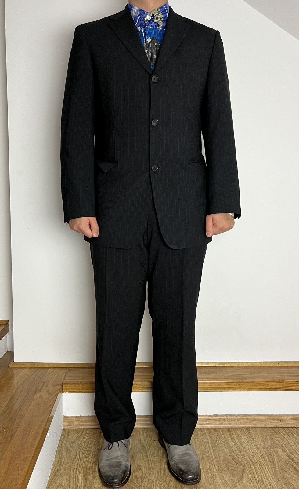 Hugo Boss Vintage Hugo Boss Rossellini/Movie Suit 2 pieces Size 48R - 2 Thumbnail