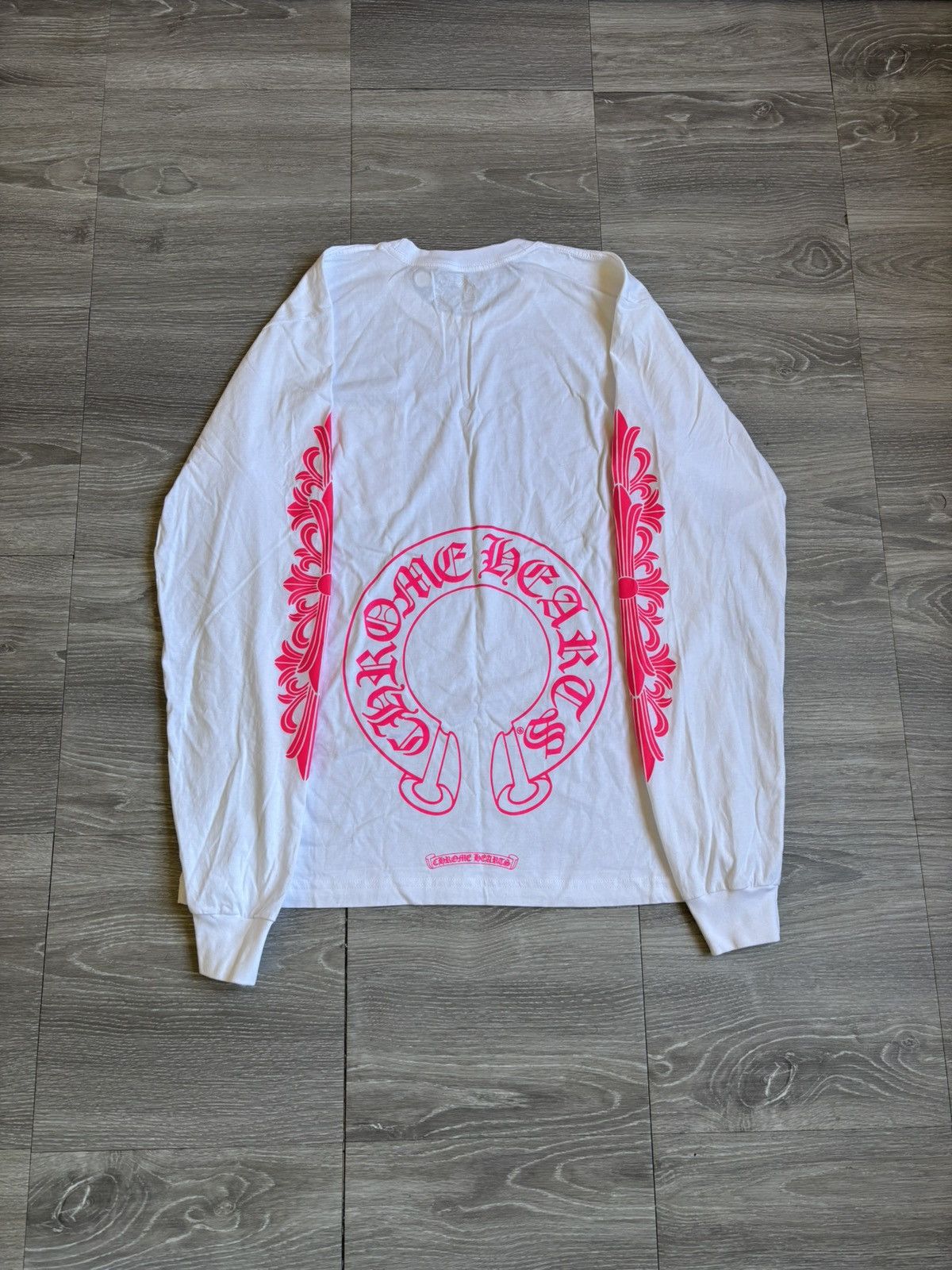 Chrome Hearts Chrome Hearts Pink Floral White LS Tee Size US XL / EU 56 / 4 - 2 Thumbnail
