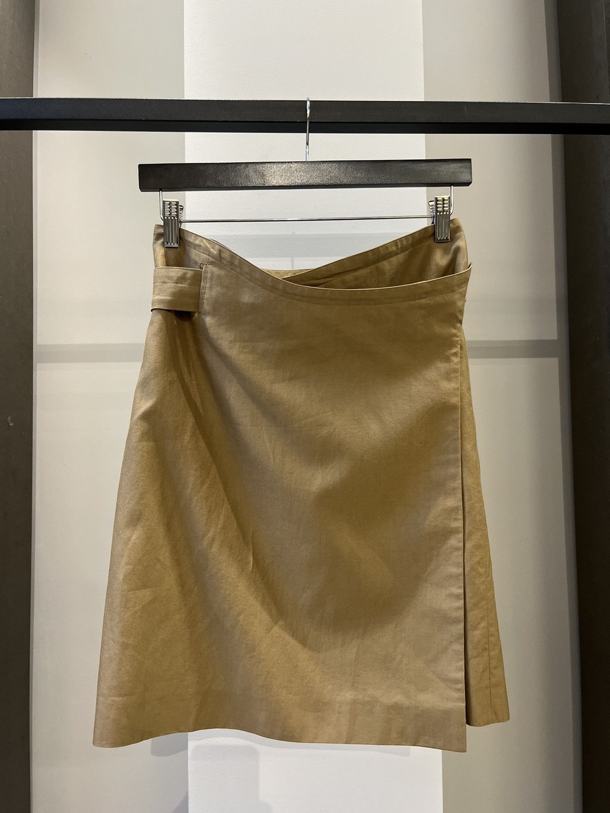 image of Dirk Bikkembergs Wrap Around Skirt in Beige, Women's (Size 26)