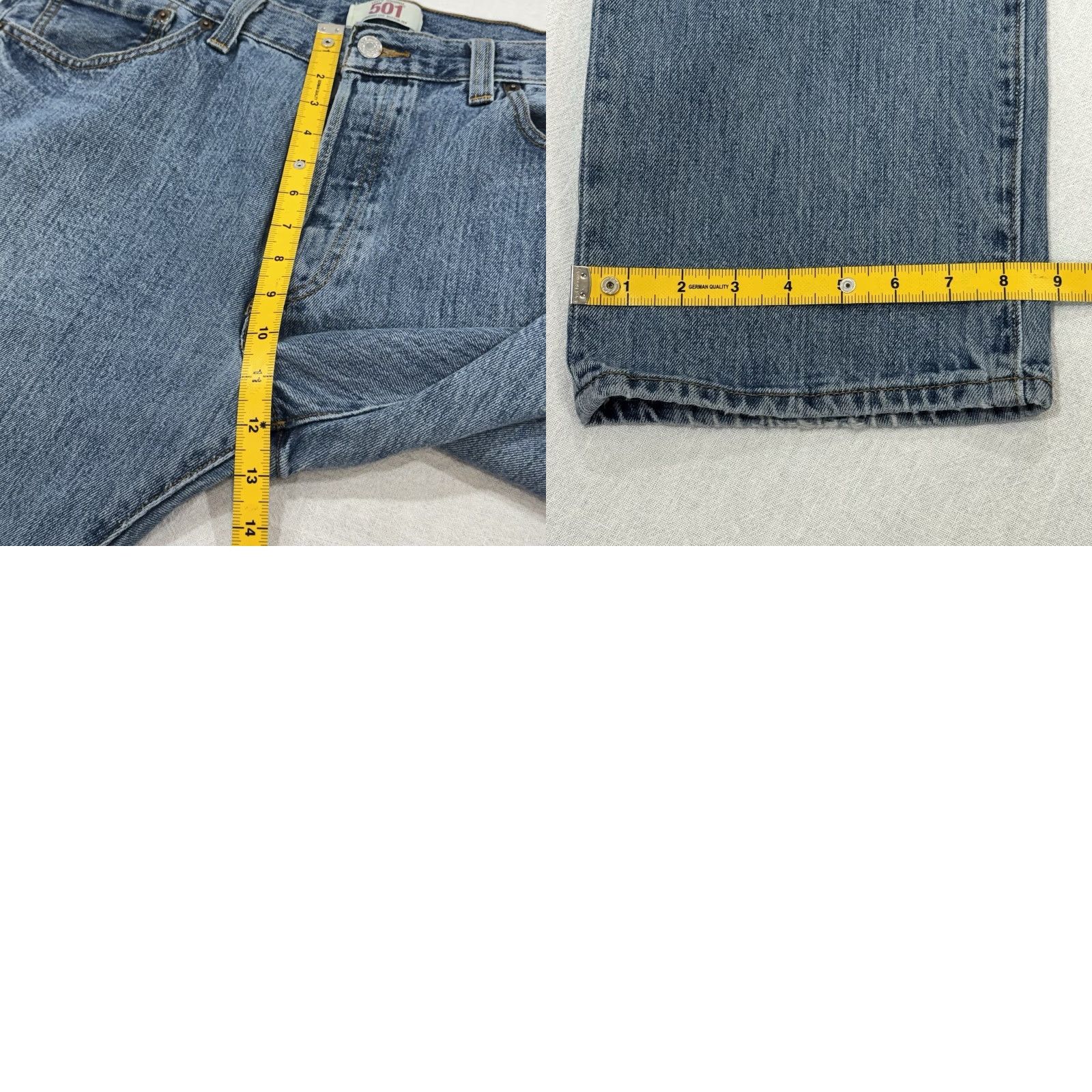 Levi's VINTAGE Levi’s 501 Jeans Denim Button Fly 90s Men’s 38x30 Blue Slim/Regular XX Selvedge Size US 38 / EU 54 - 9 Thumbnail
