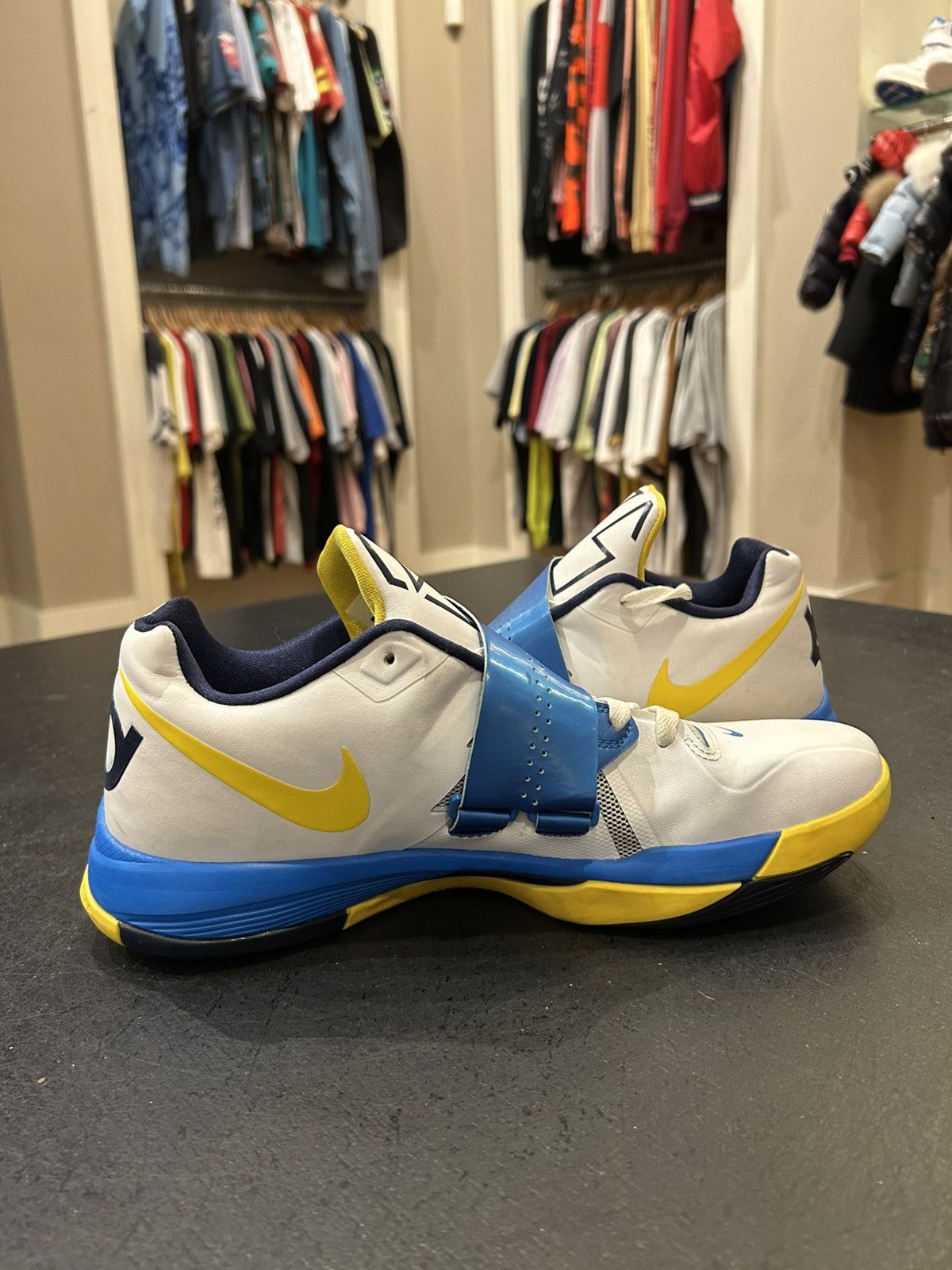 Nike KD4 ‘Tour Yellow Photo Blue’ Size US 12 / EU 45 - 4 Thumbnail