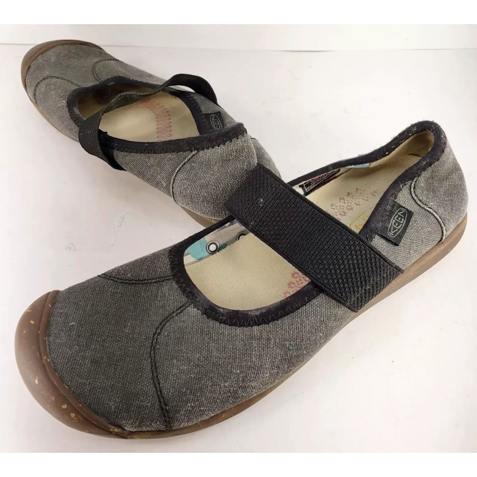 KEEN Keen Sienna Mary Jane Shoes Slip On Cap Toe Women's Gray Black 7.5 Shoes Flat Comfort Cap Toe Mary Jane Womens Slips On Shoes Size ONE SIZE - 2 Thumbnail
