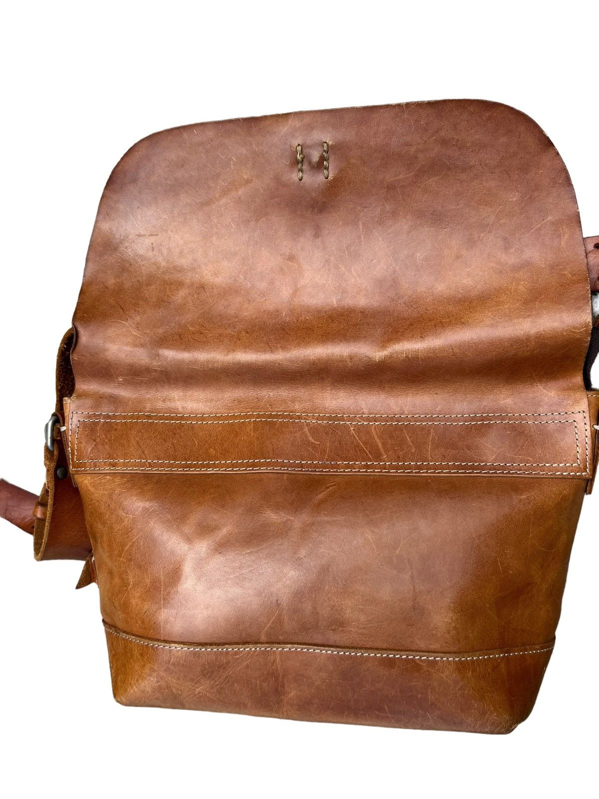 Leather H 1203 Mano Fece Japan Patina Leather Bag Size ONE SIZE - 16 Thumbnail