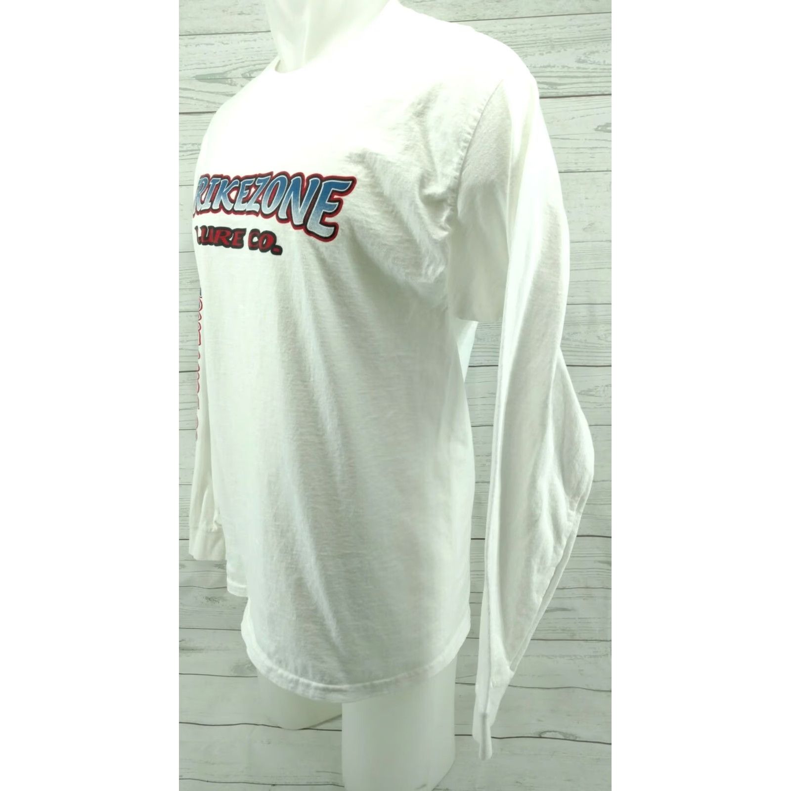 Vintage Strikezone Lure co. Long Sleeve Shirt Mens Size Large White Size US L / EU 52-54 / 3 - 3 Thumbnail