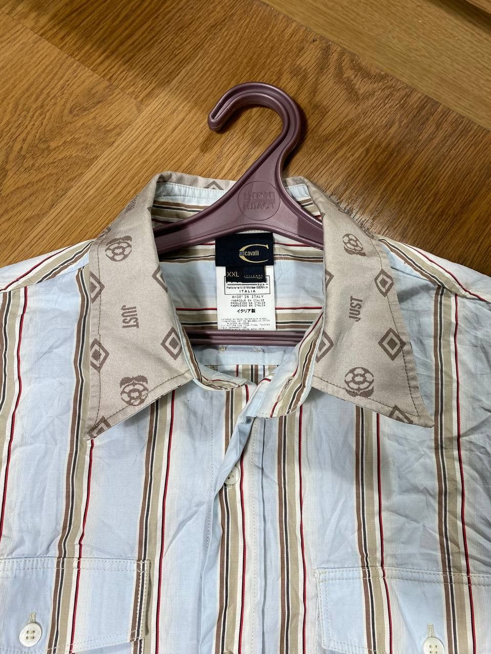 Just Cavalli Just Cavalli Stripe Vintage pocket striped shirt vintage Size US XXL / EU 58 / 5 - 4 Thumbnail