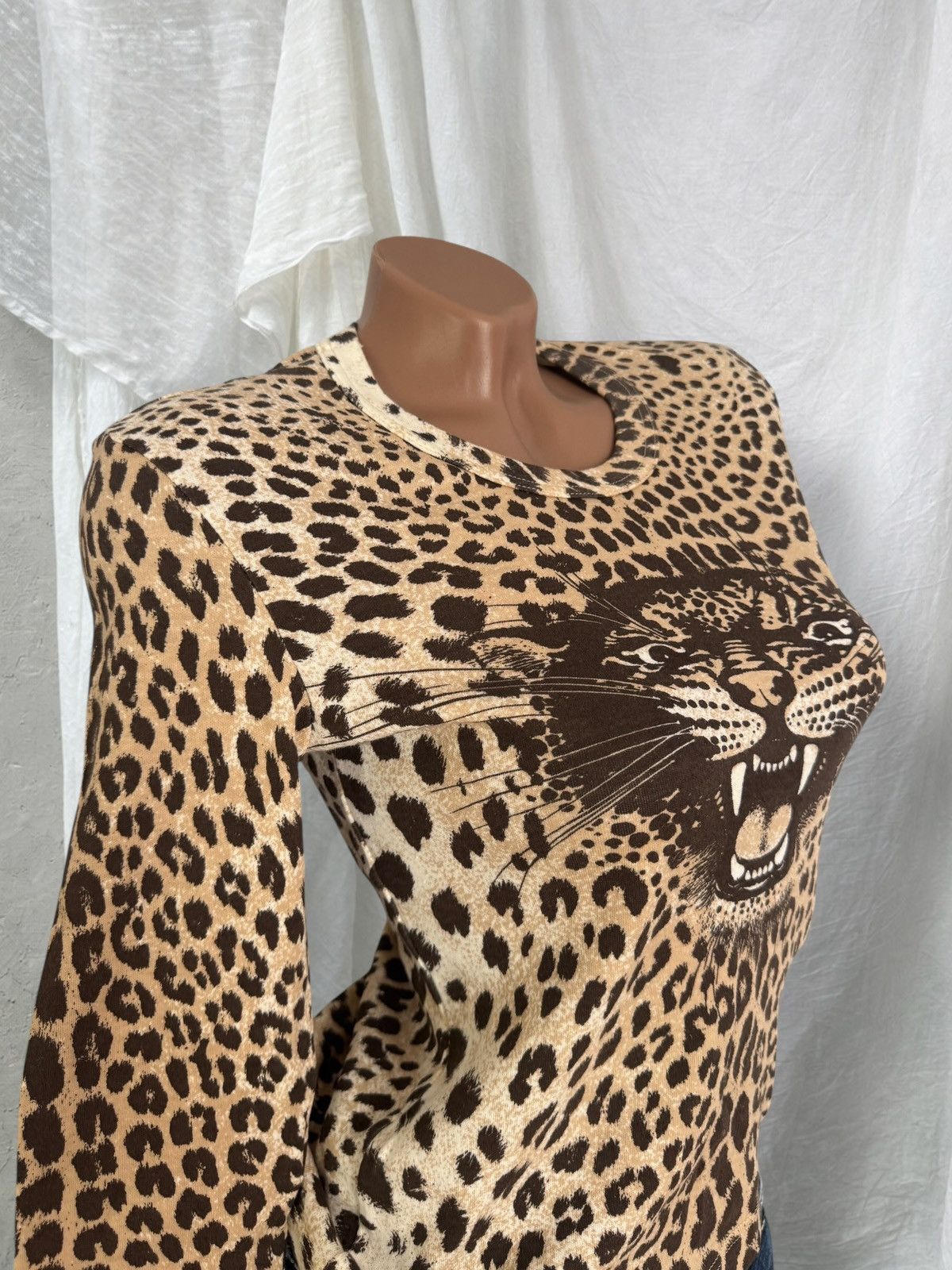 Hysteric Glamour 2000’s Aesthetic Super Sexy Leopard Printed Long Sleeve Top Size S / US 4 / IT 40 - 5 Thumbnail