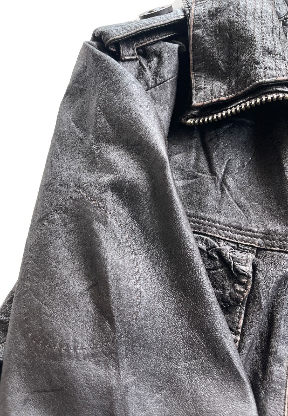 Superdry AW10 Superdry Brad Cuir Leather Jacket Size US S / EU 44-46 / 1 - 16 Thumbnail